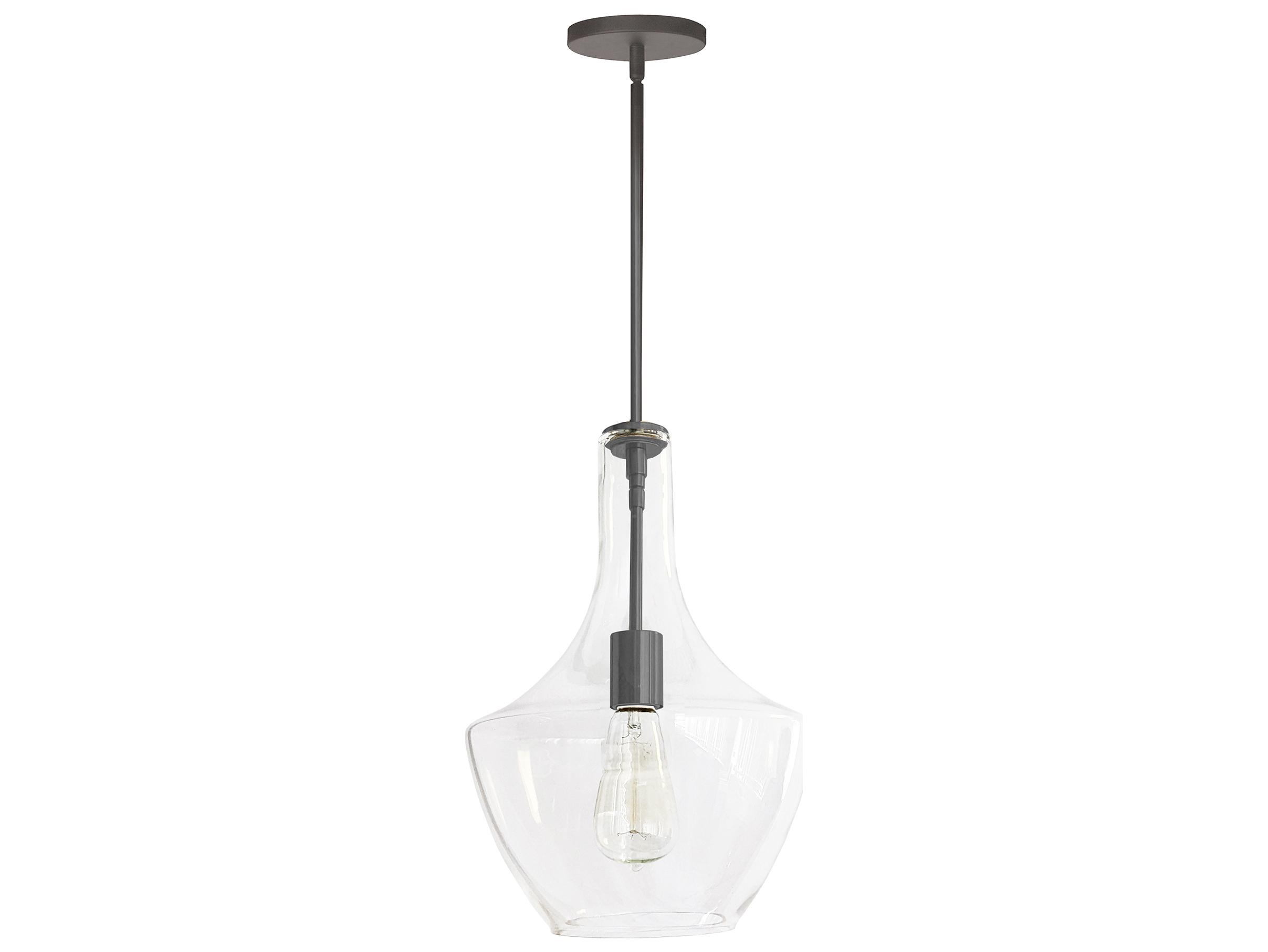 Dainolite Petalite 1-Light Matte Black Mini Pendant