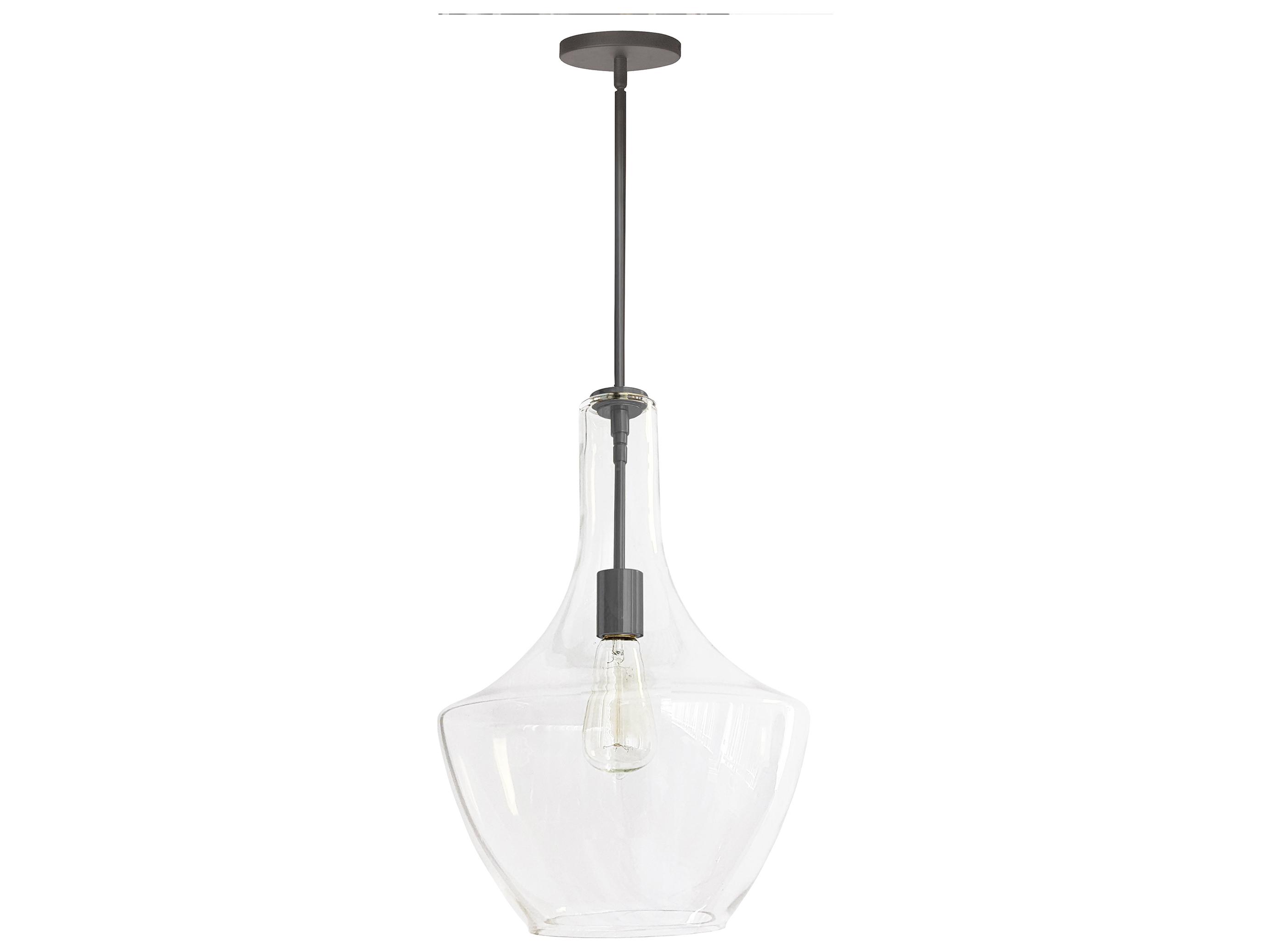 Dainolite Petalite 1-Light Matte Black Pendant