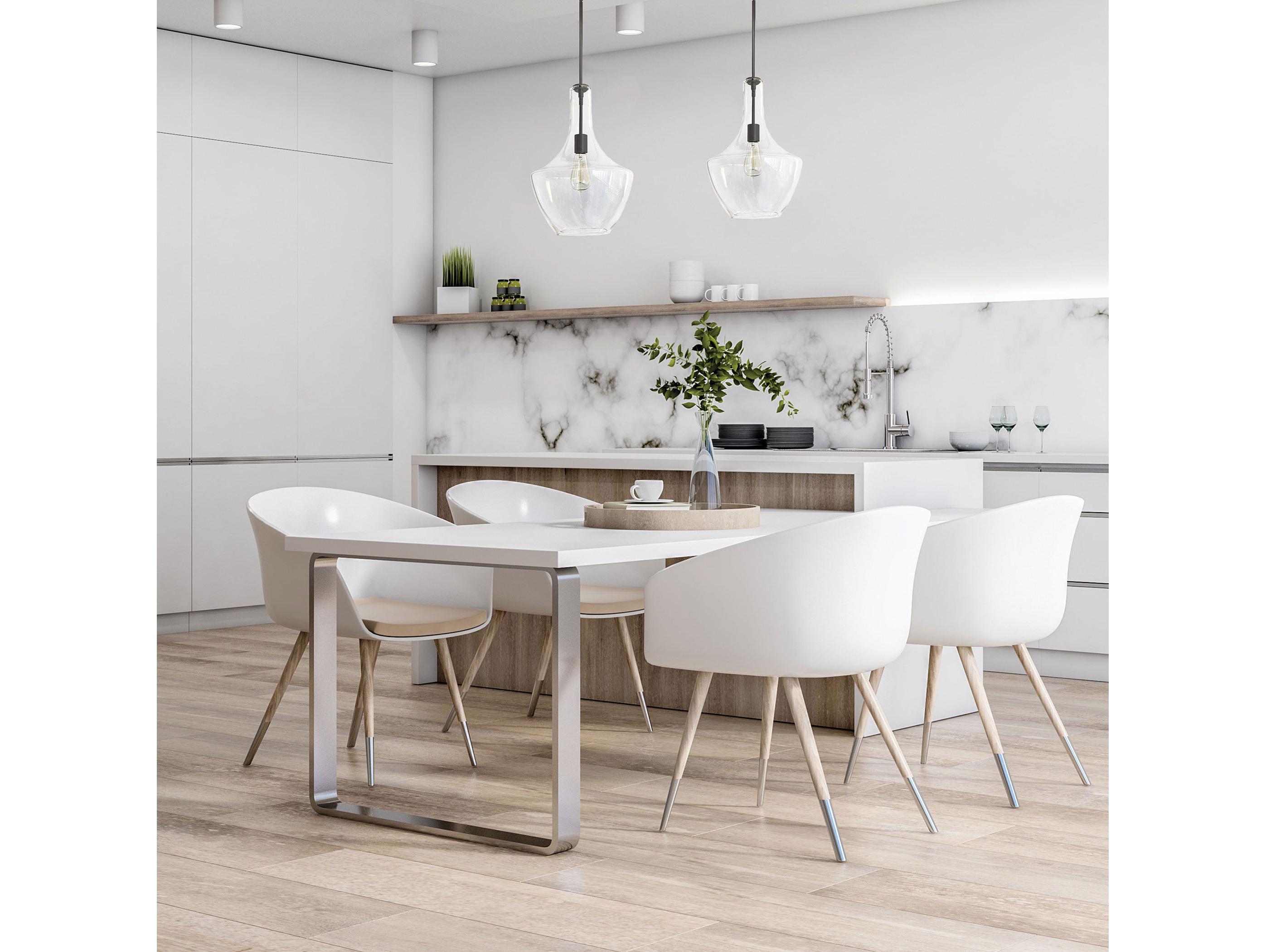 Dainolite Petalite 1-Light Matte Black Pendant