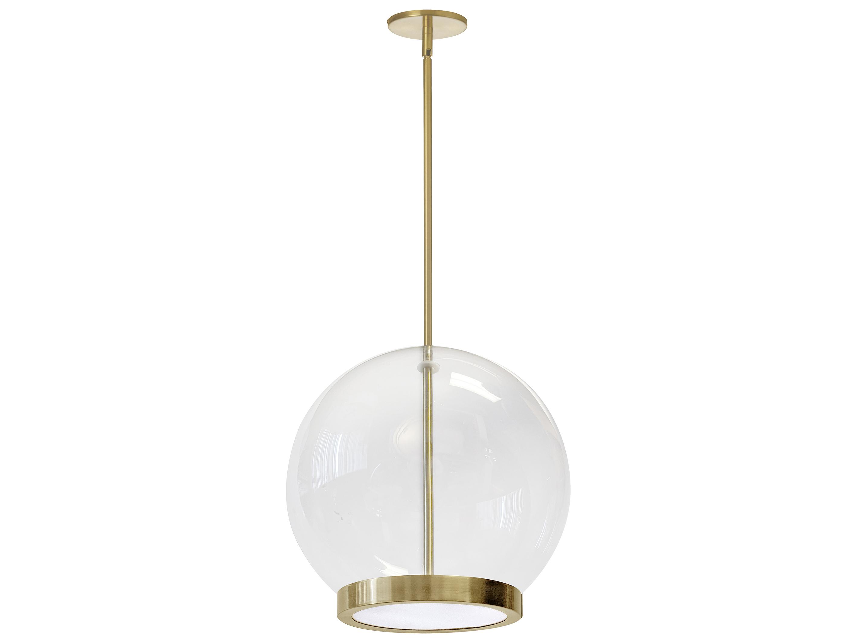 Dainolite Picotas 1-Light Aged Brass Globe Mini Pendant