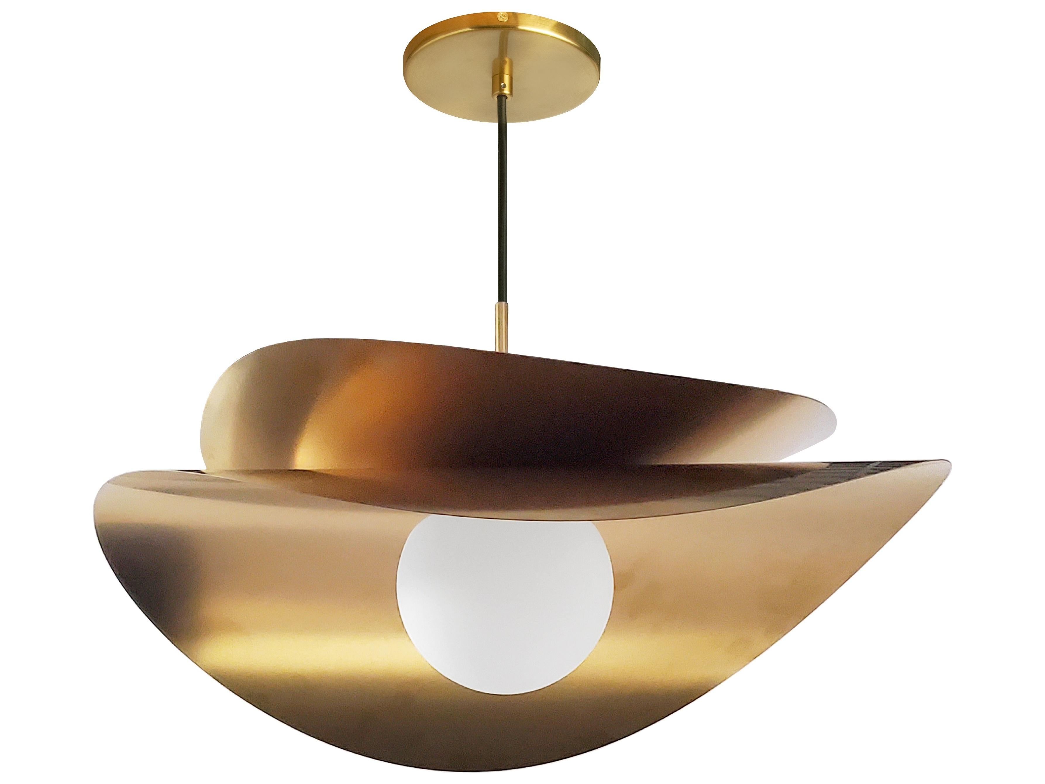 Dainolite Paven 1-Light Aged Brass Pendant