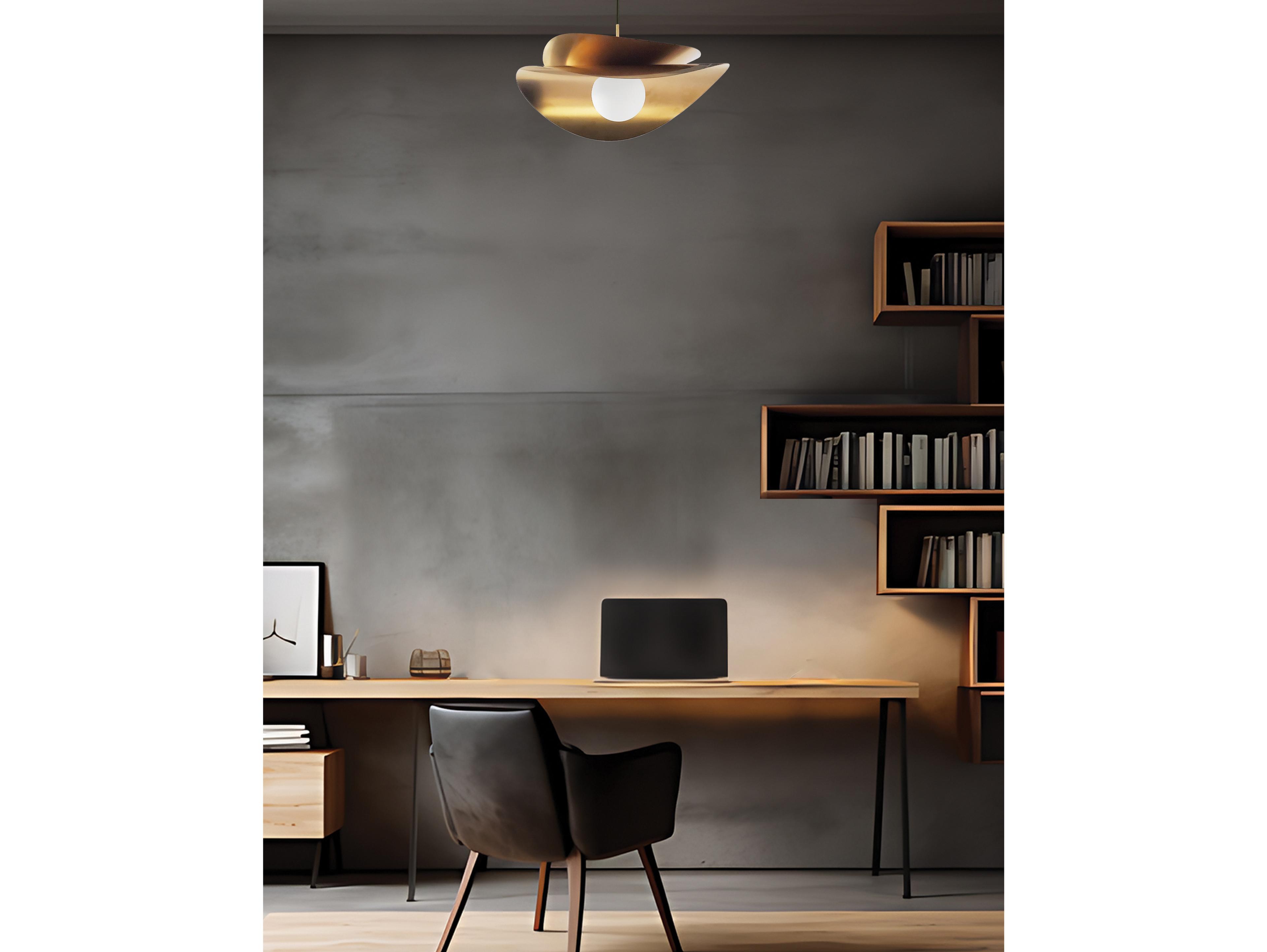 Dainolite Paven 1-Light Aged Brass Pendant