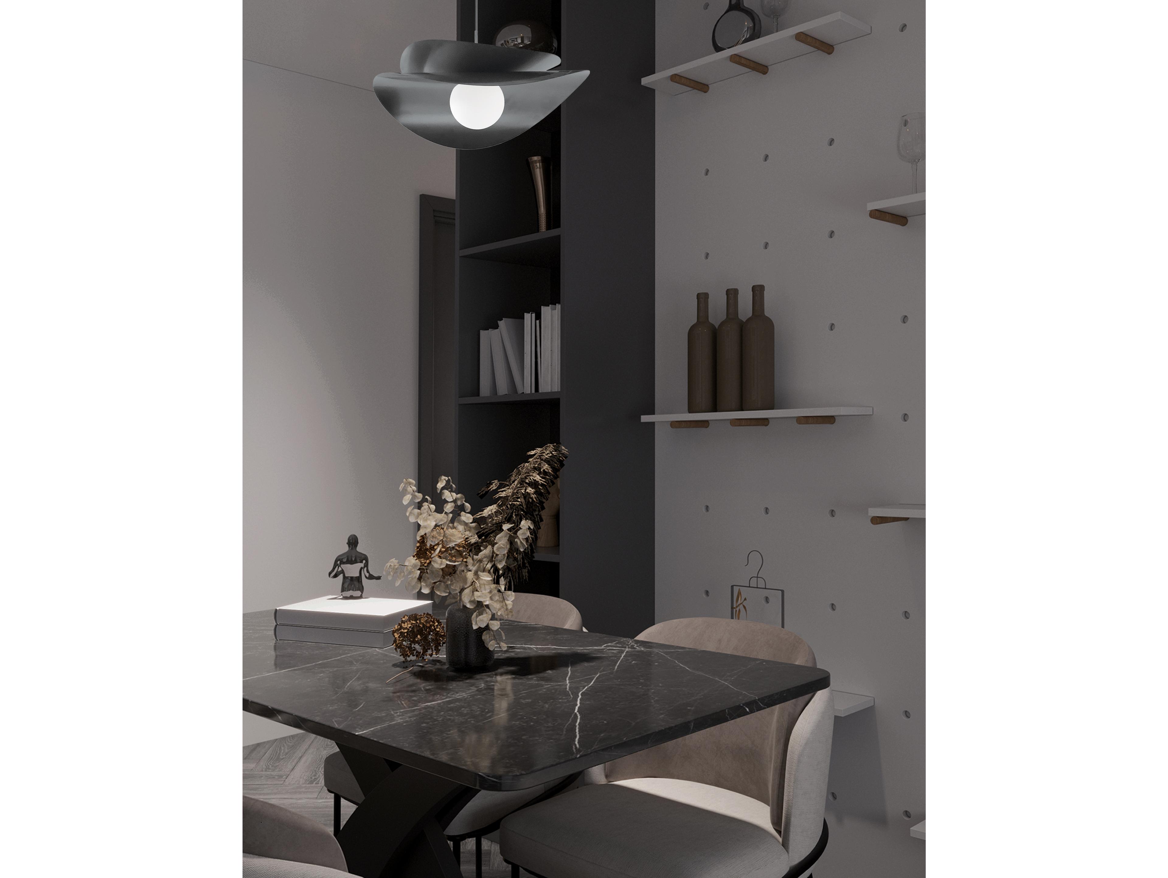 Dainolite Paven 1-Light Matte Black Pendant