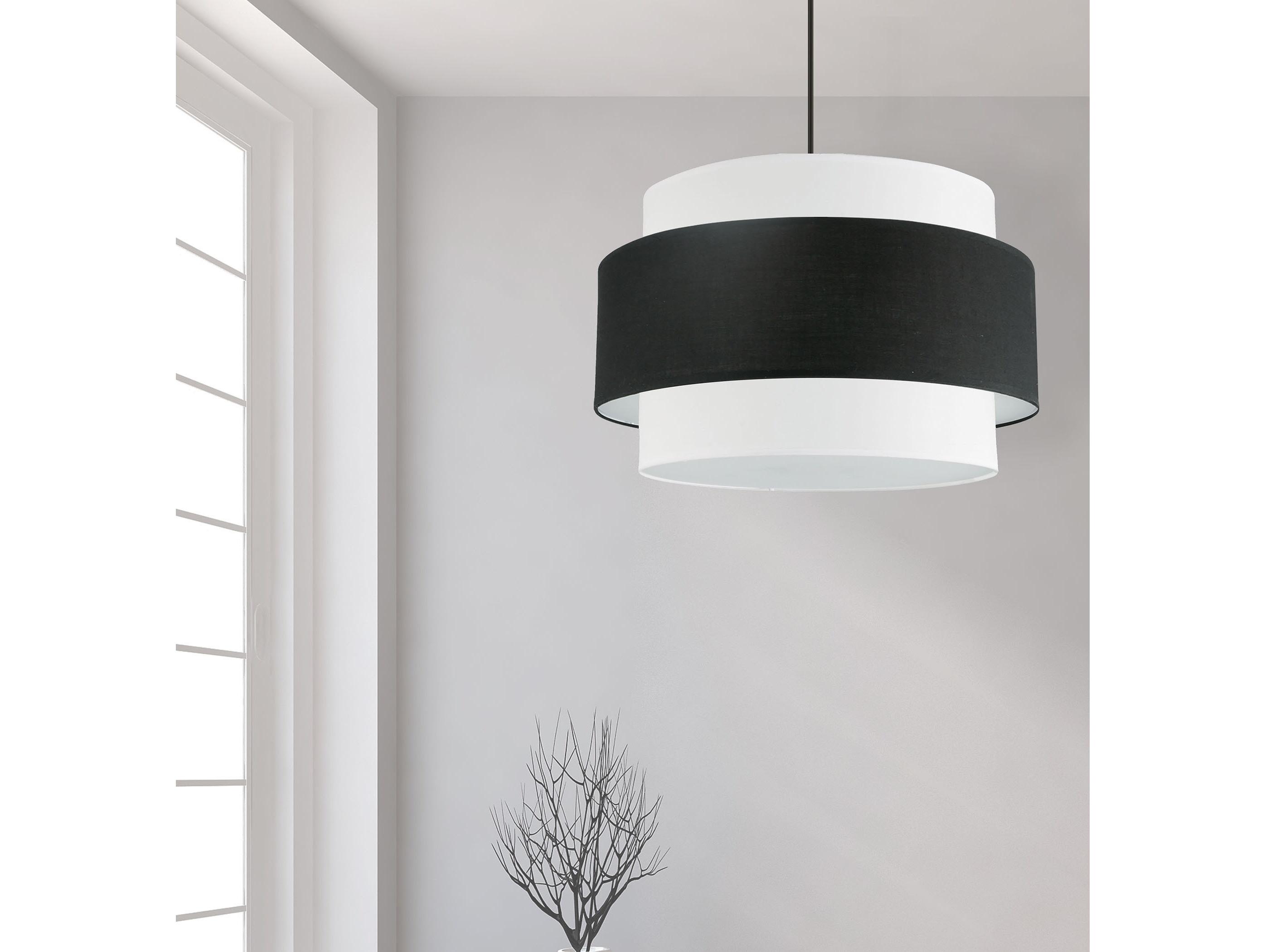 Dainolite Priya 4-Light Matte Black Drum Tiered Pendant