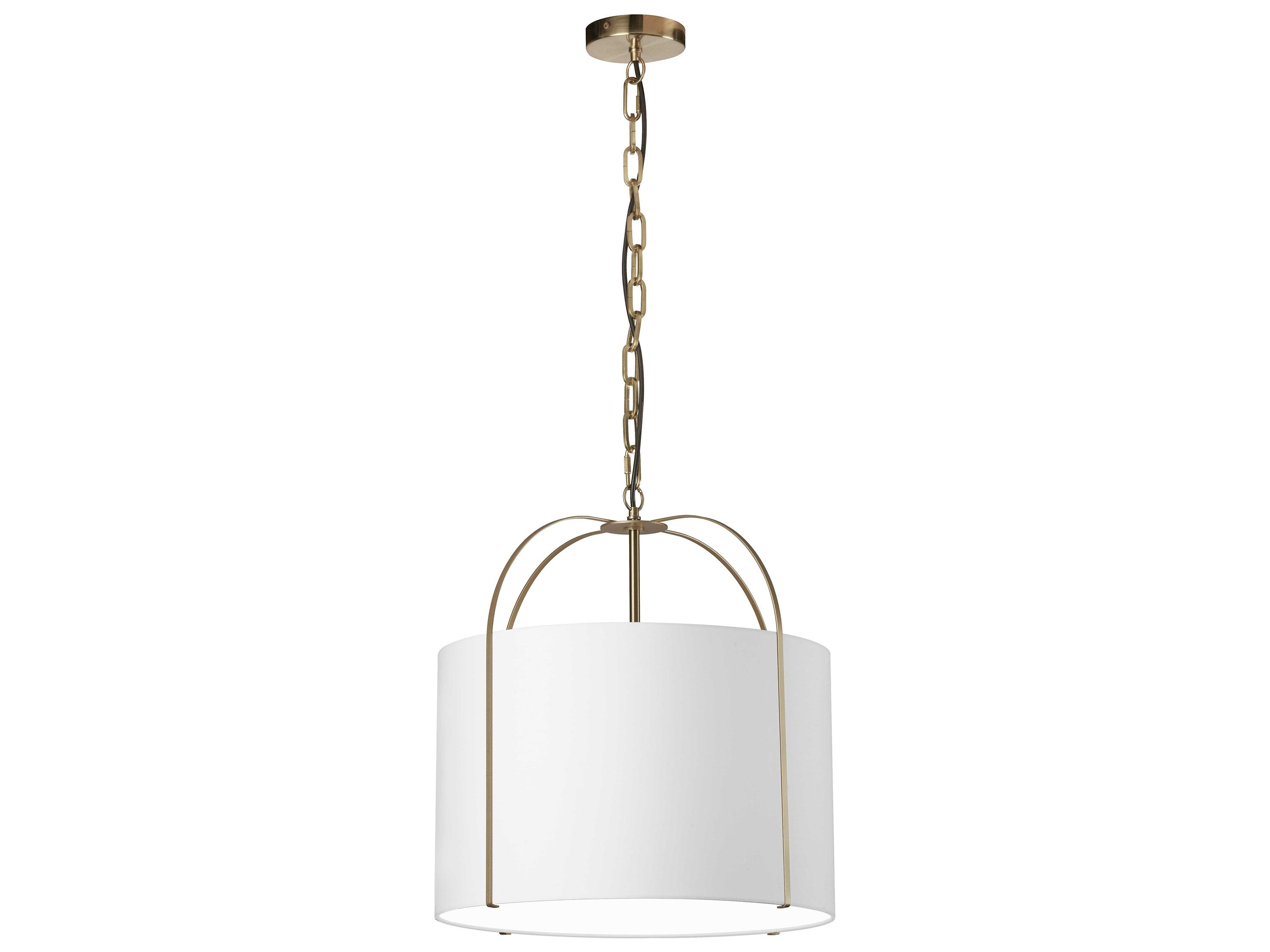 Dainolite Quincy 1-Light Gold Drum Pendant
