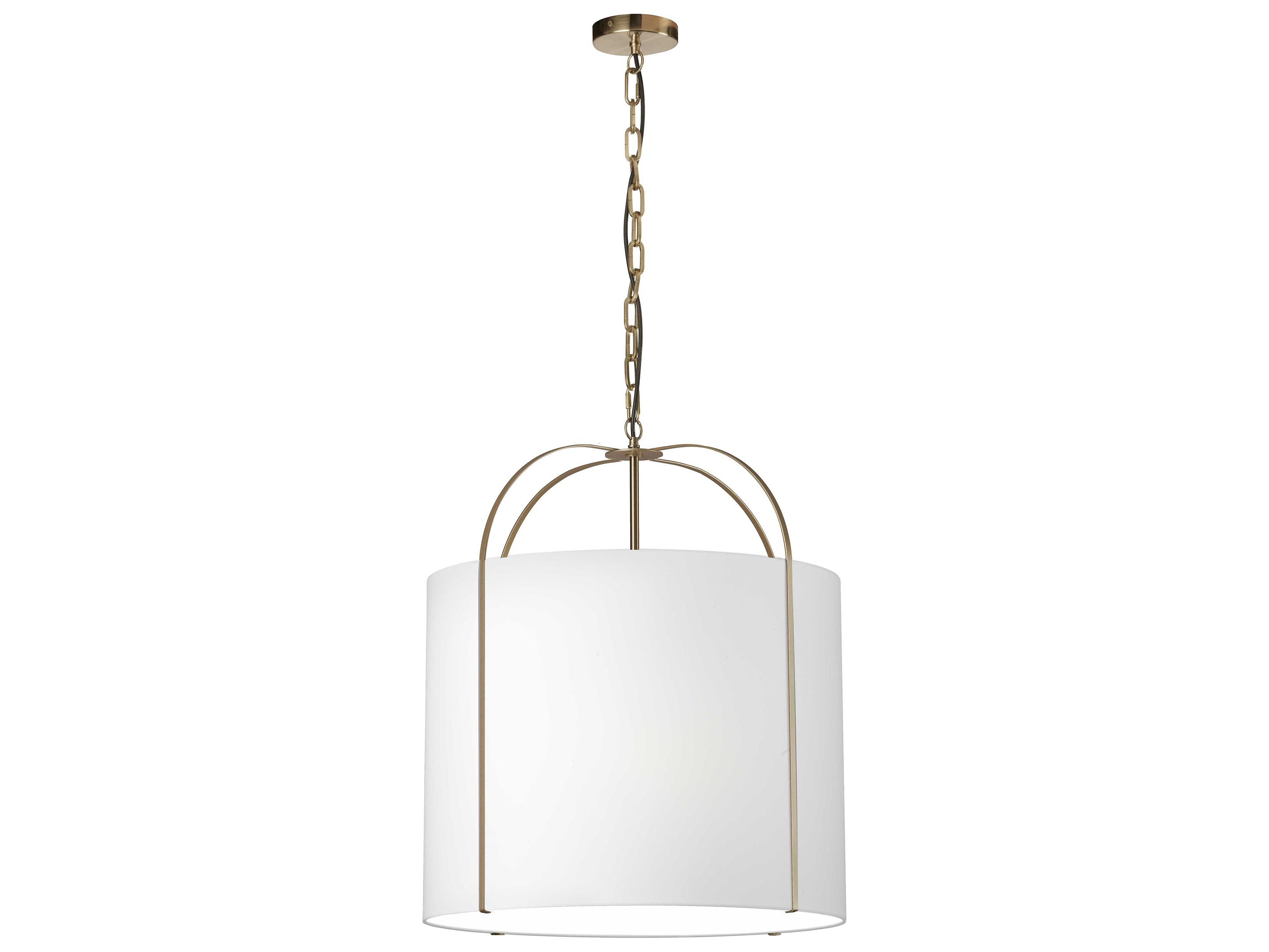 Dainolite Quincy 3-Light Gold Drum Pendant