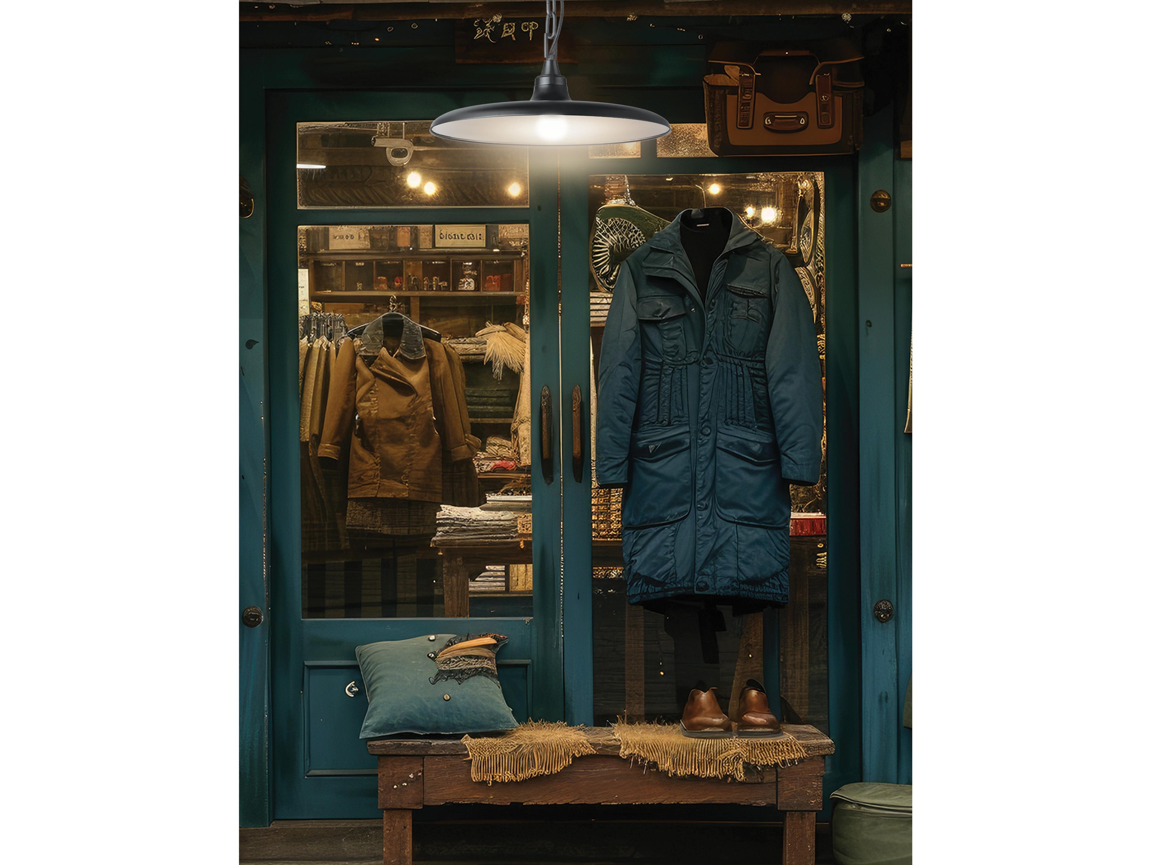 Dainolite Quentin 1-Light Matte Black Pendant