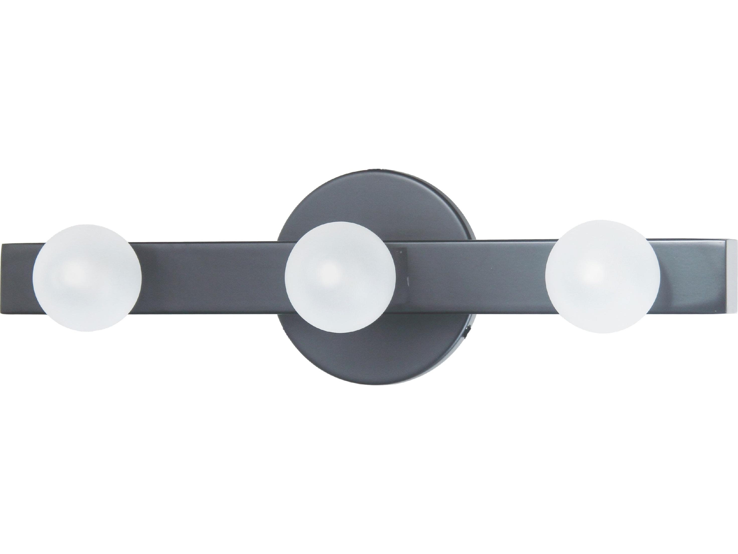 Dainolite Raleigh 3-Light Matte Black Vanity Light