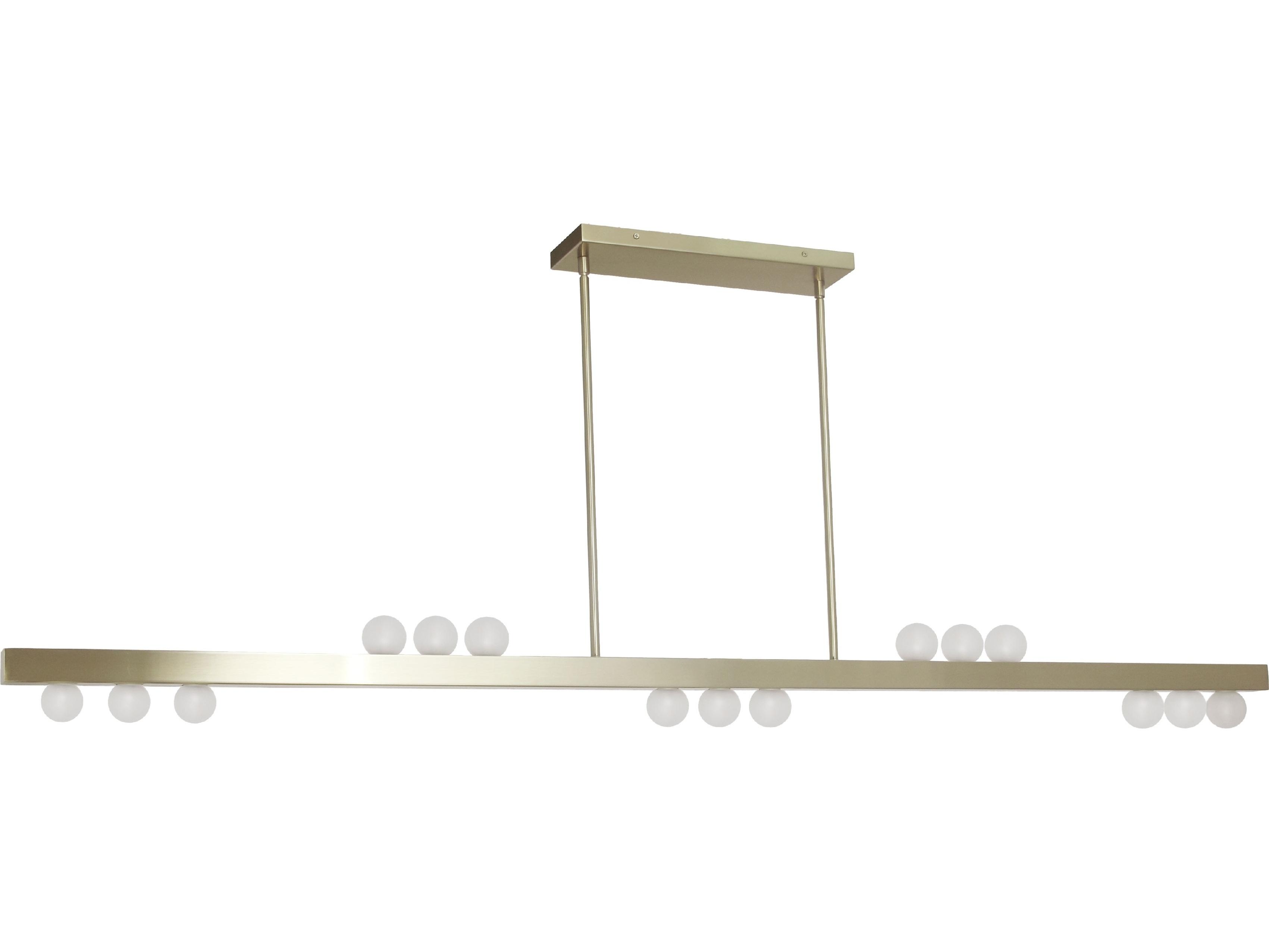 Dainolite Raleigh 15-Light Aged Brass Linear Island Pendant