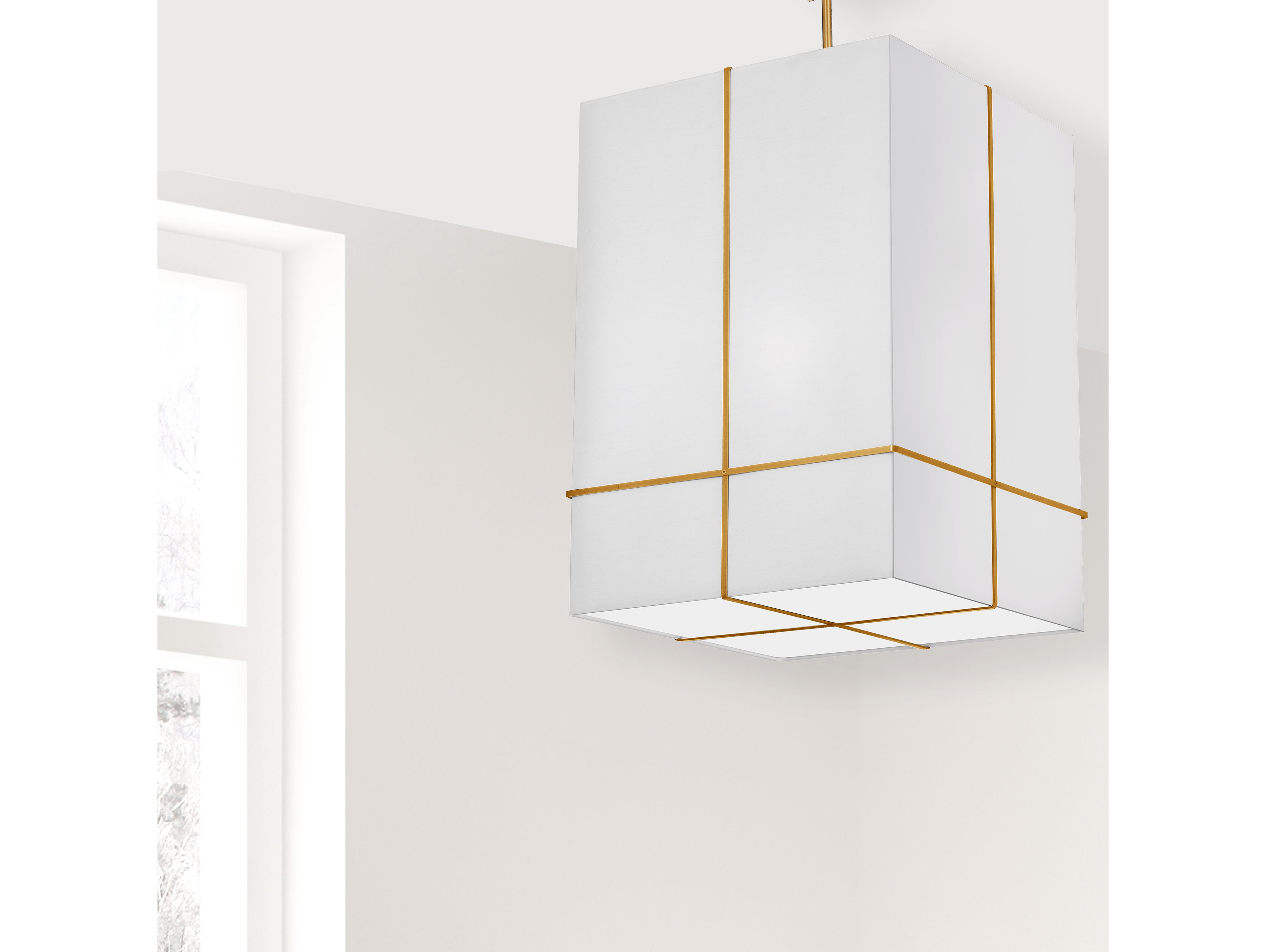Dainolite Raquel 4-Light Gold White Pendant