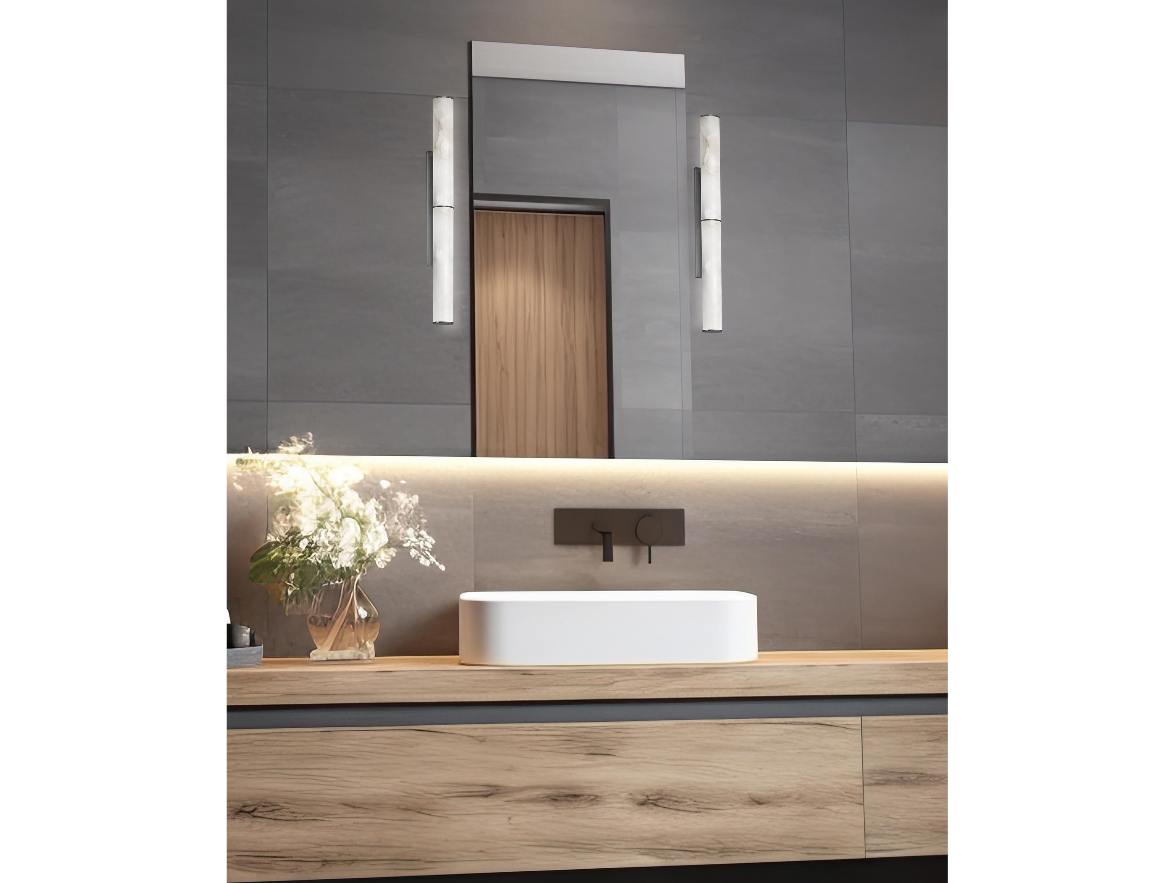 Dainolite Reuben 1-Light White Matte Black Wall Sconce