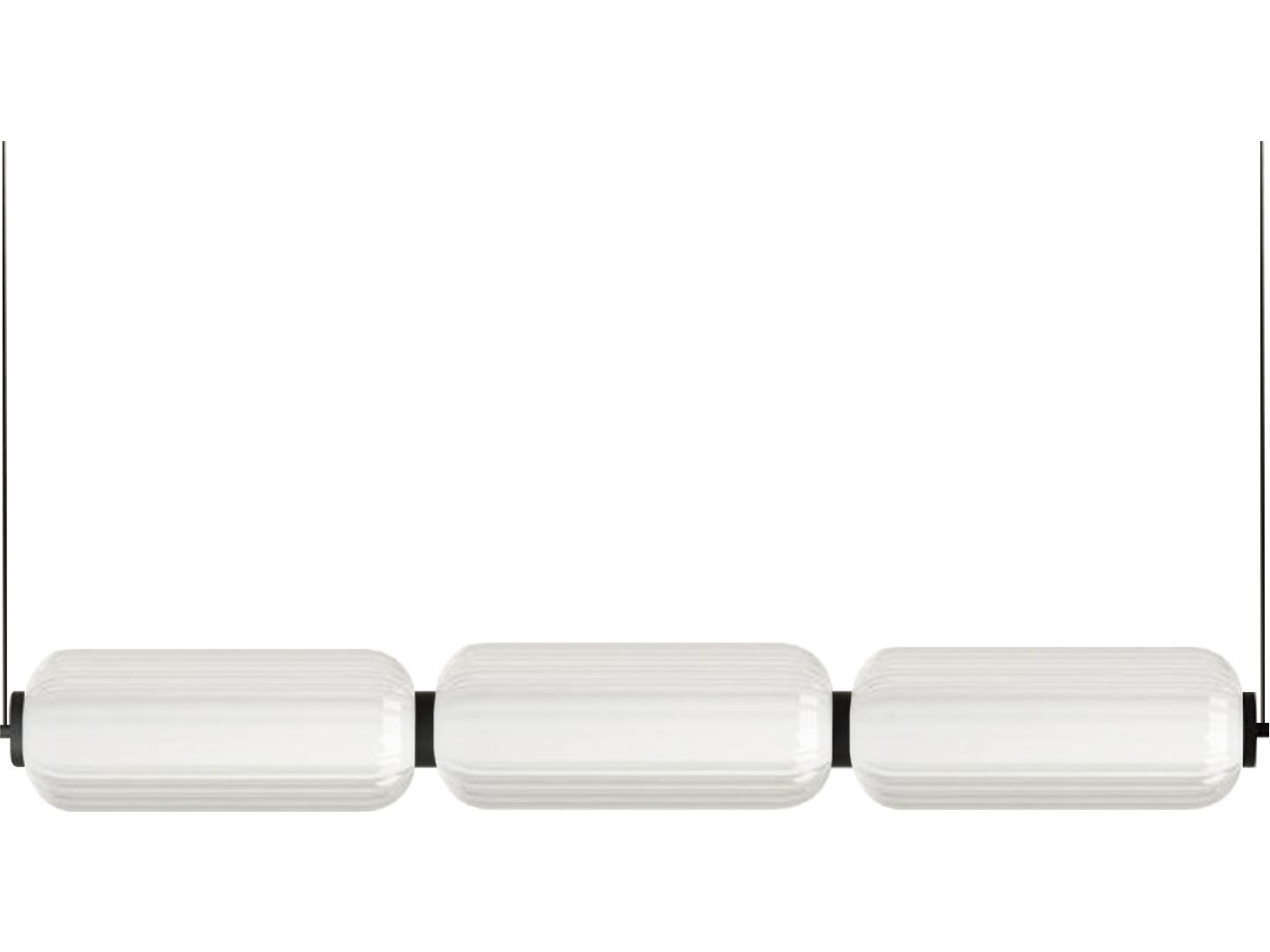 Dainolite Ramona 1-Light Matte Black Linear Island Pendant