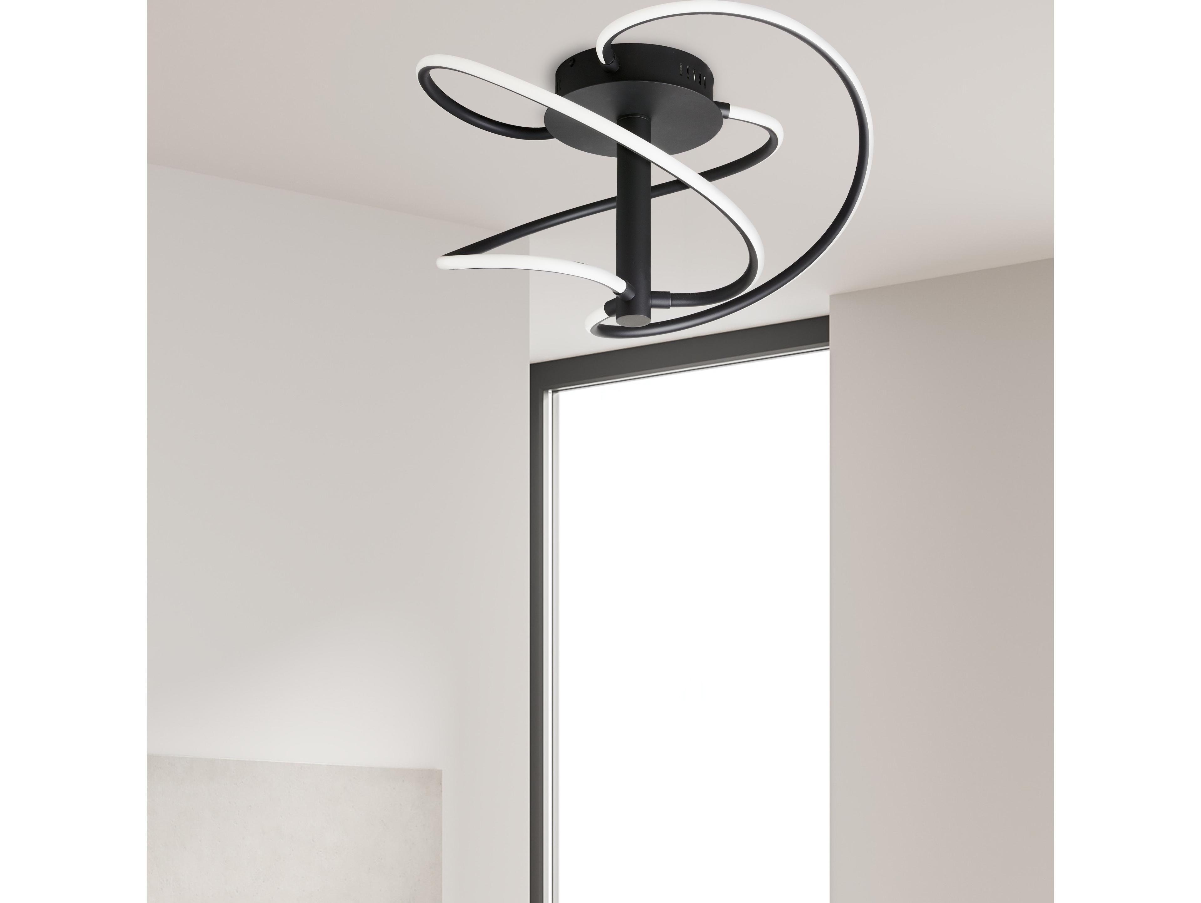 Dainolite Romy 1-Light Matte Black White Semi Flush Mount