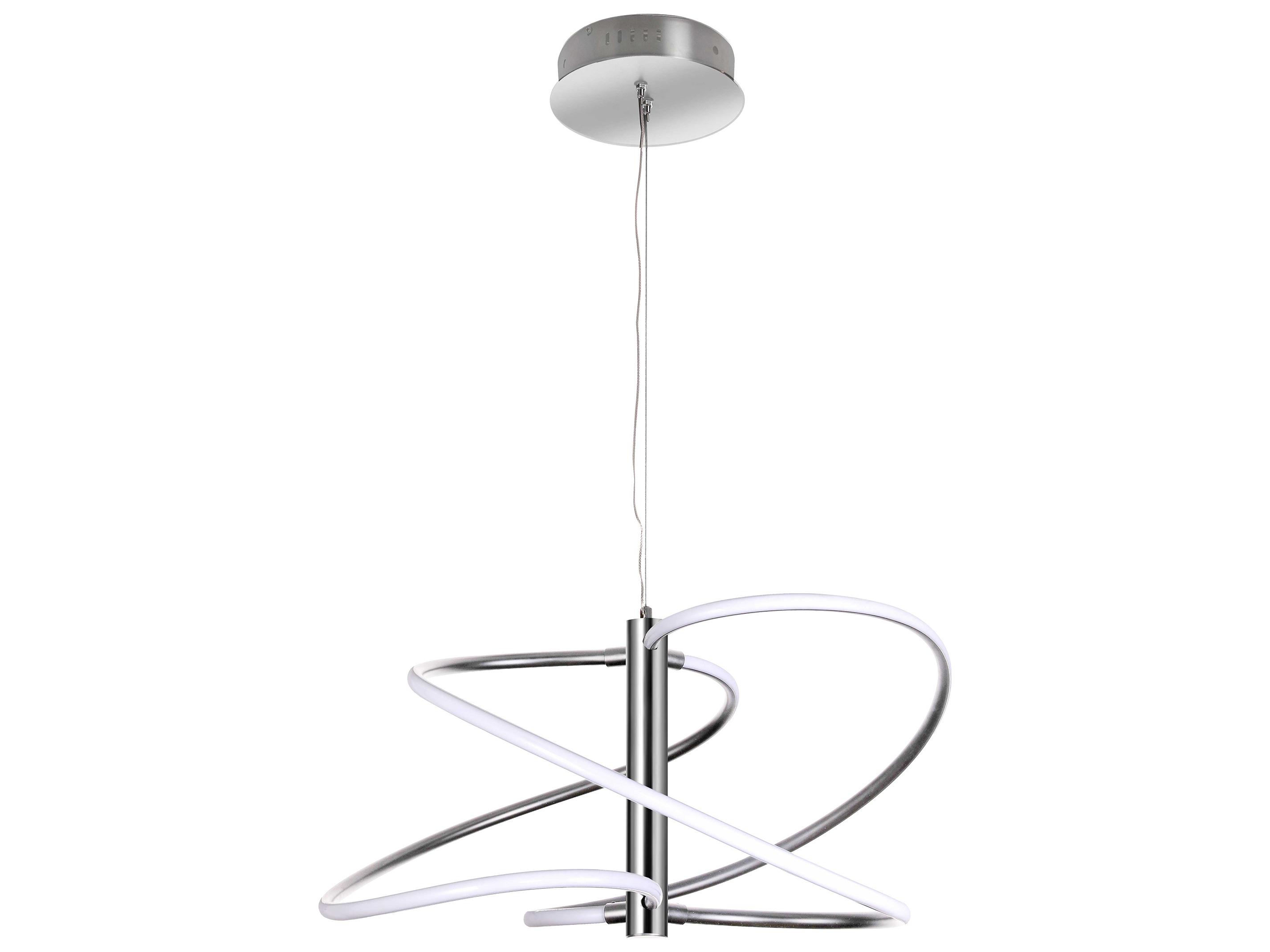 Dainolite Romy 1-Light Polished Chrome White Pendant
