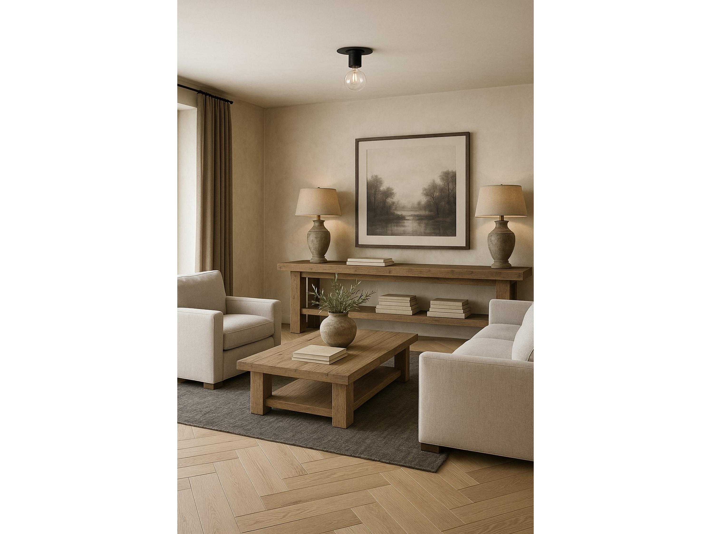 Dainolite Roswell 1-Light Matte Black Flush Mount