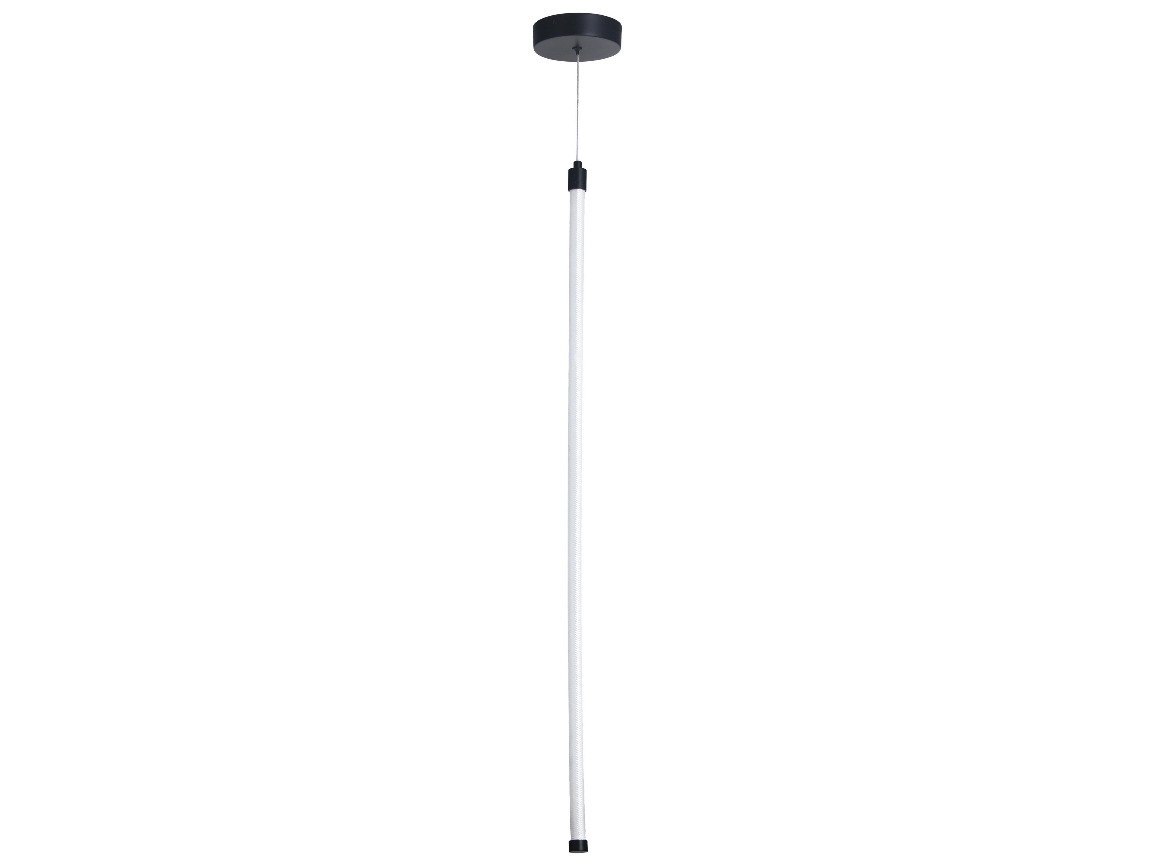 Dainolite Roxanne 1-Light White Matte Black Linear Pendant