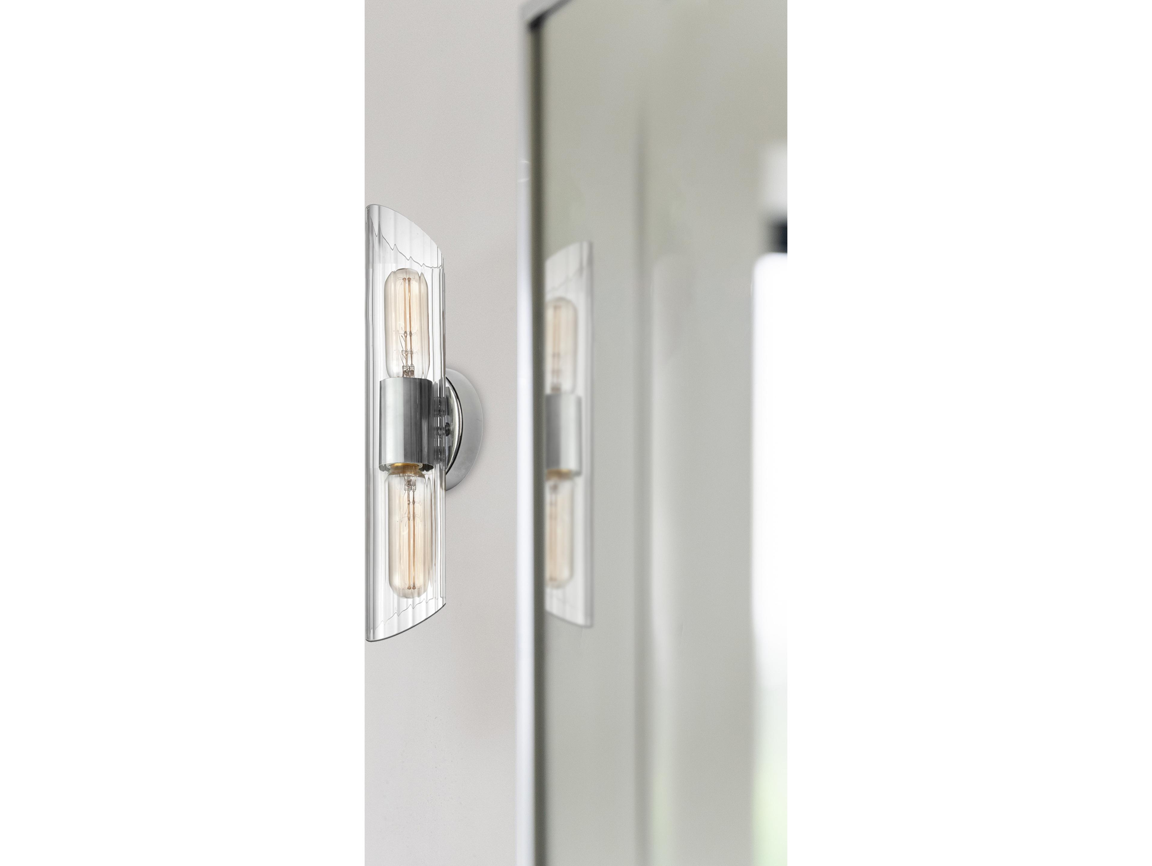 Dainolite Samantha 2-Light Polished Chrome Vanity Light