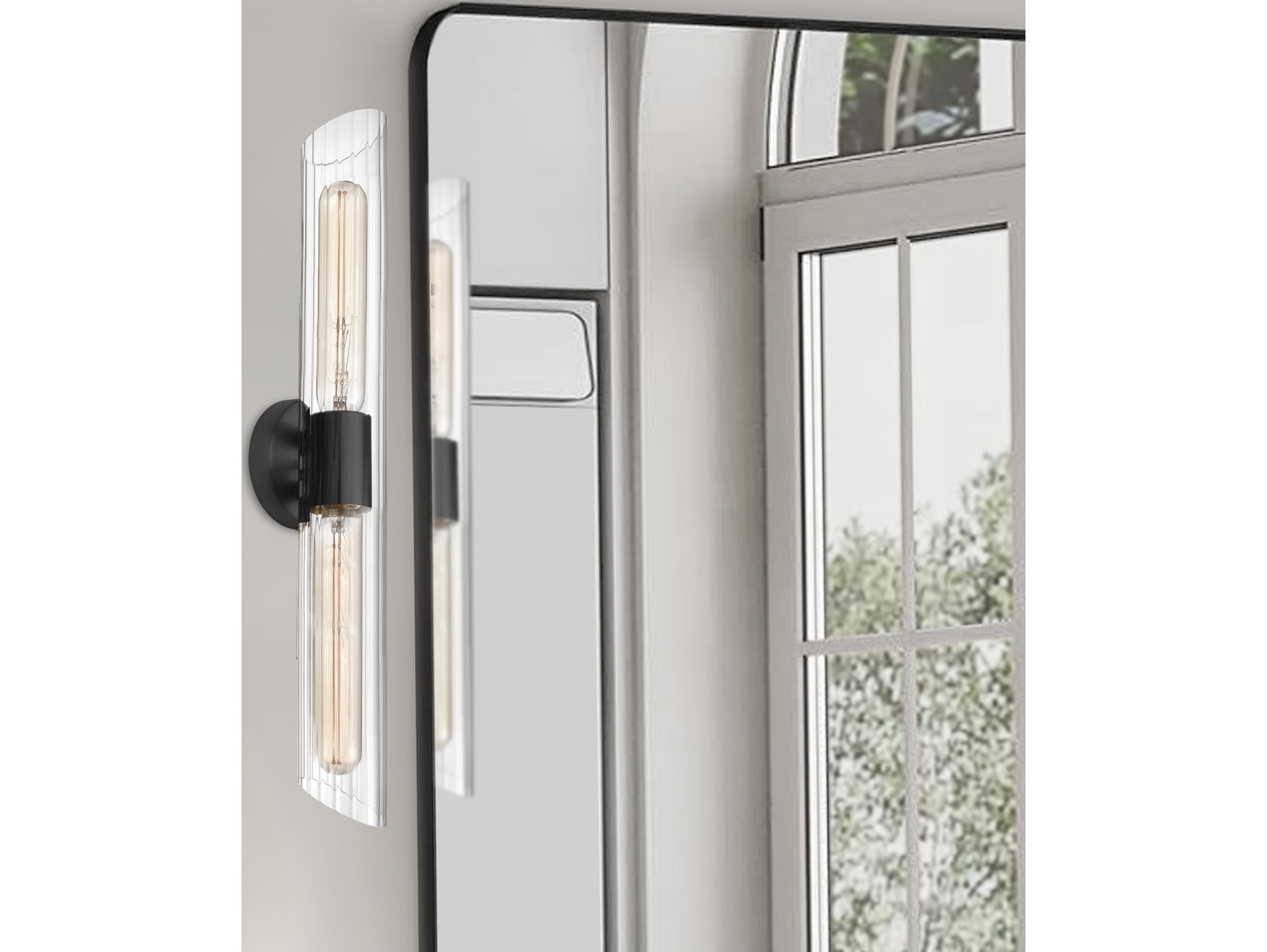 Dainolite Samantha 2-Light Matte Black Vanity Light