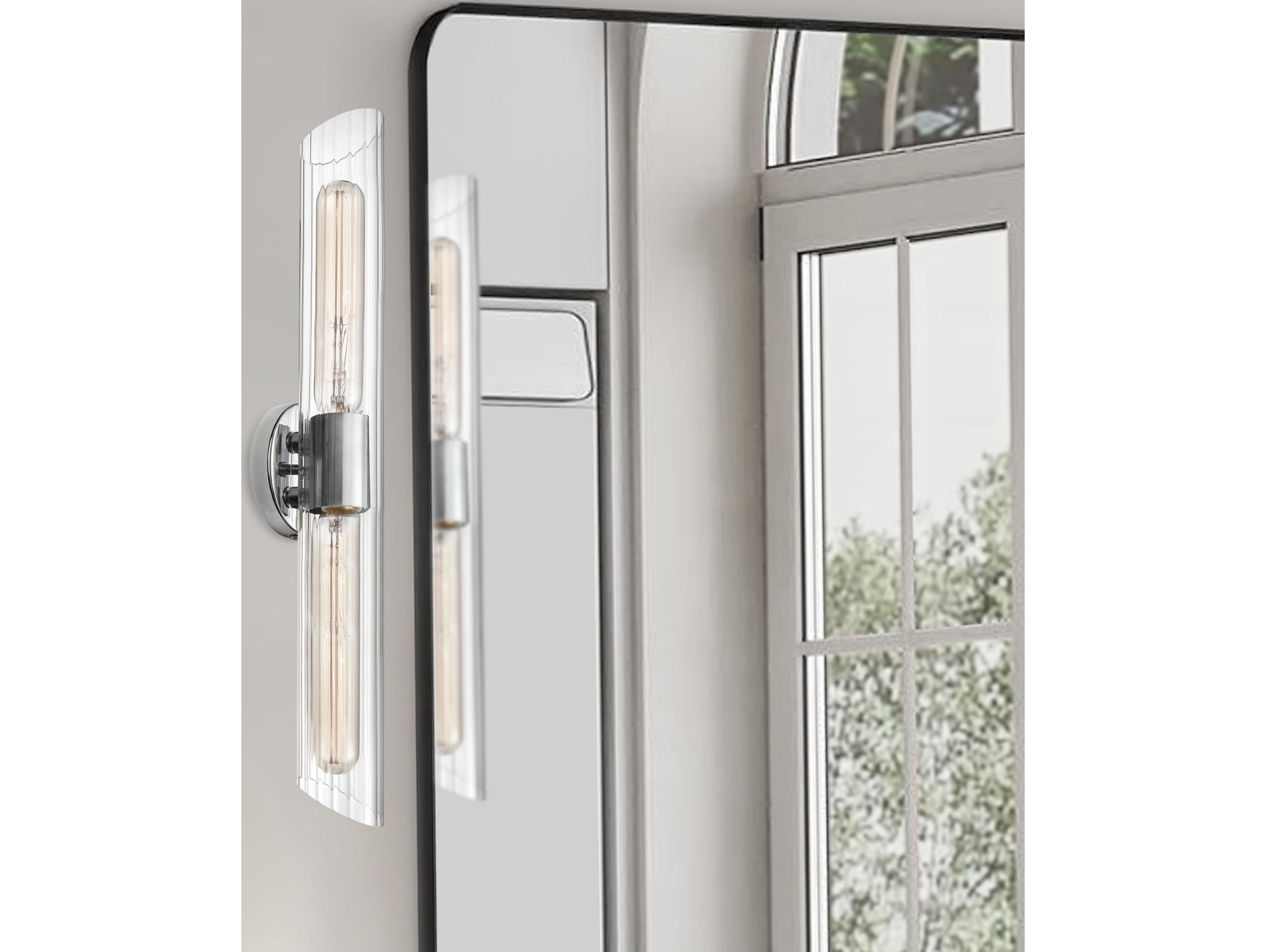 Dainolite Samantha 2-Light Polished Chrome Vanity Light