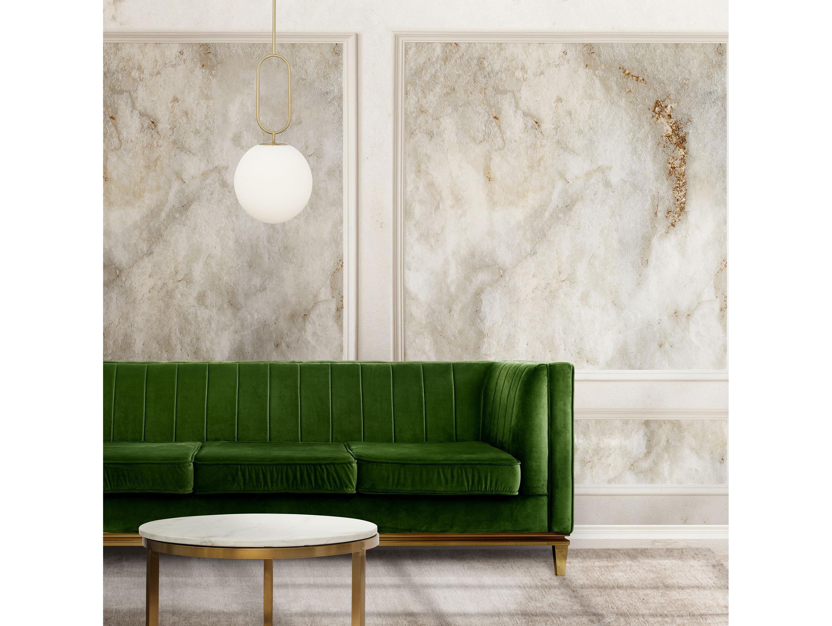 Dainolite Simone 1-Light Aged Brass Globe Mini Pendant