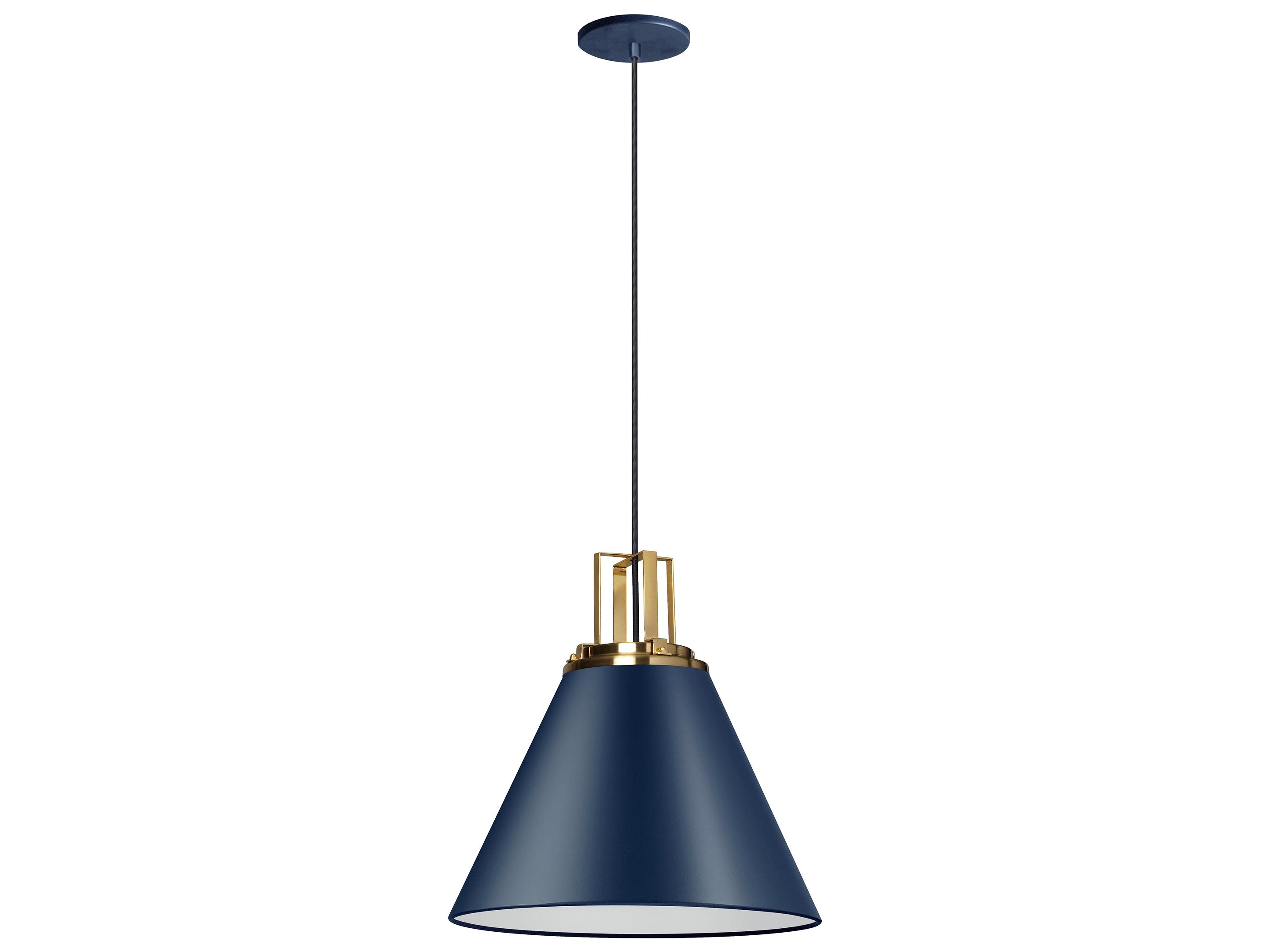 Dainolite Sonus 1-Light Cobalt Blue Aged Brass Pendant