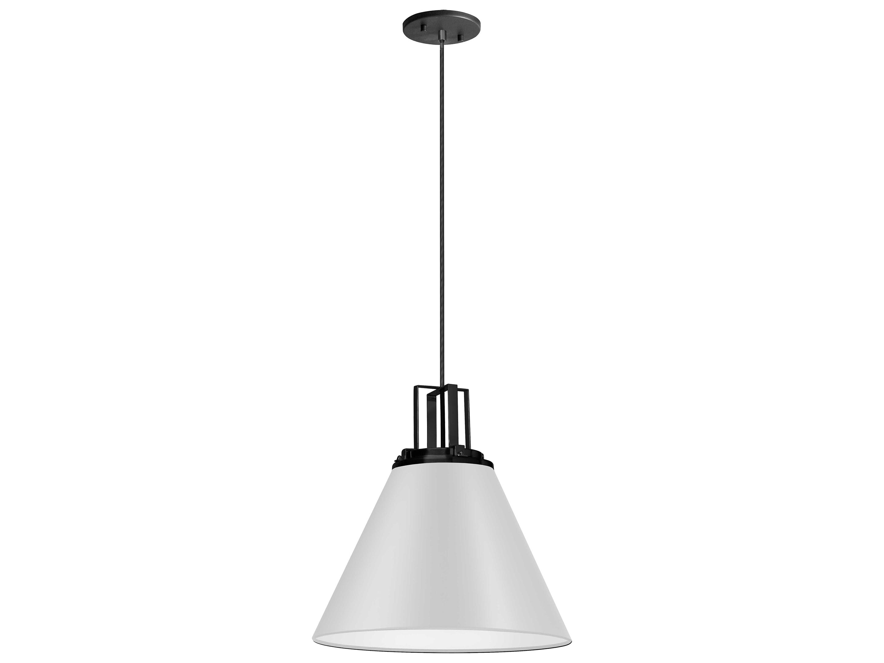 Dainolite Sonus 1-Light Matte White Black Pendant