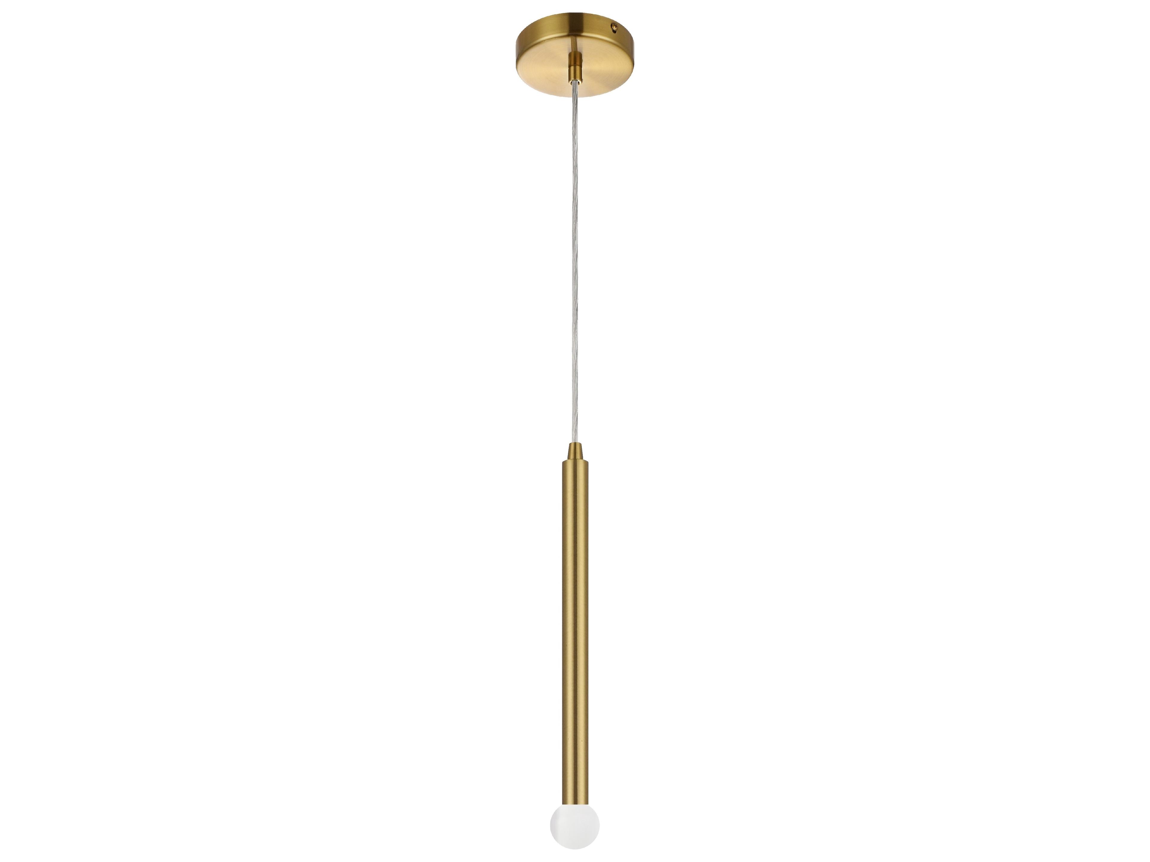 Dainolite Sanya 1-Light Aged Brass Linear Mini Pendant