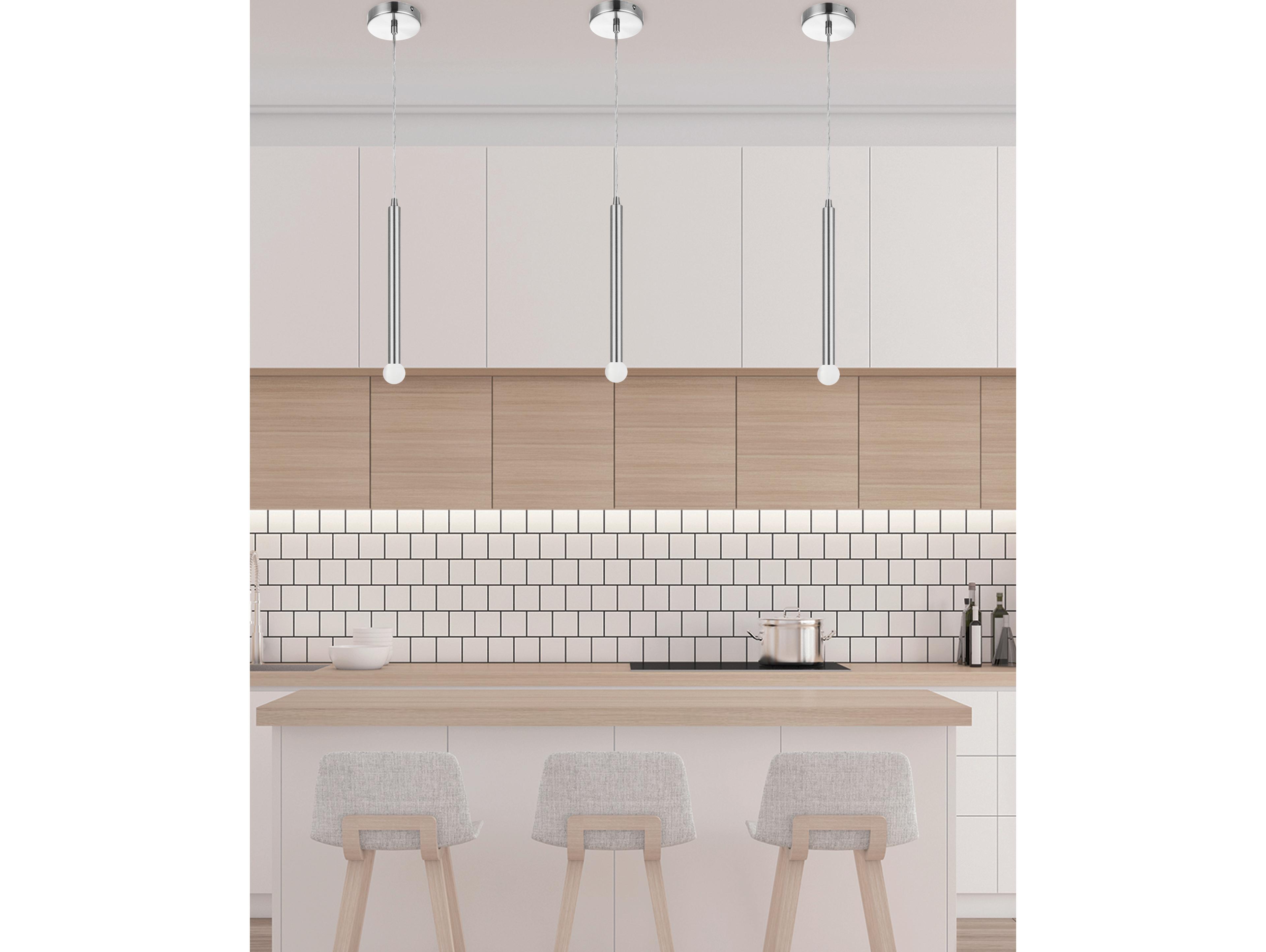 Dainolite Sanya 1-Light Polished Chrome Linear Mini Pendant