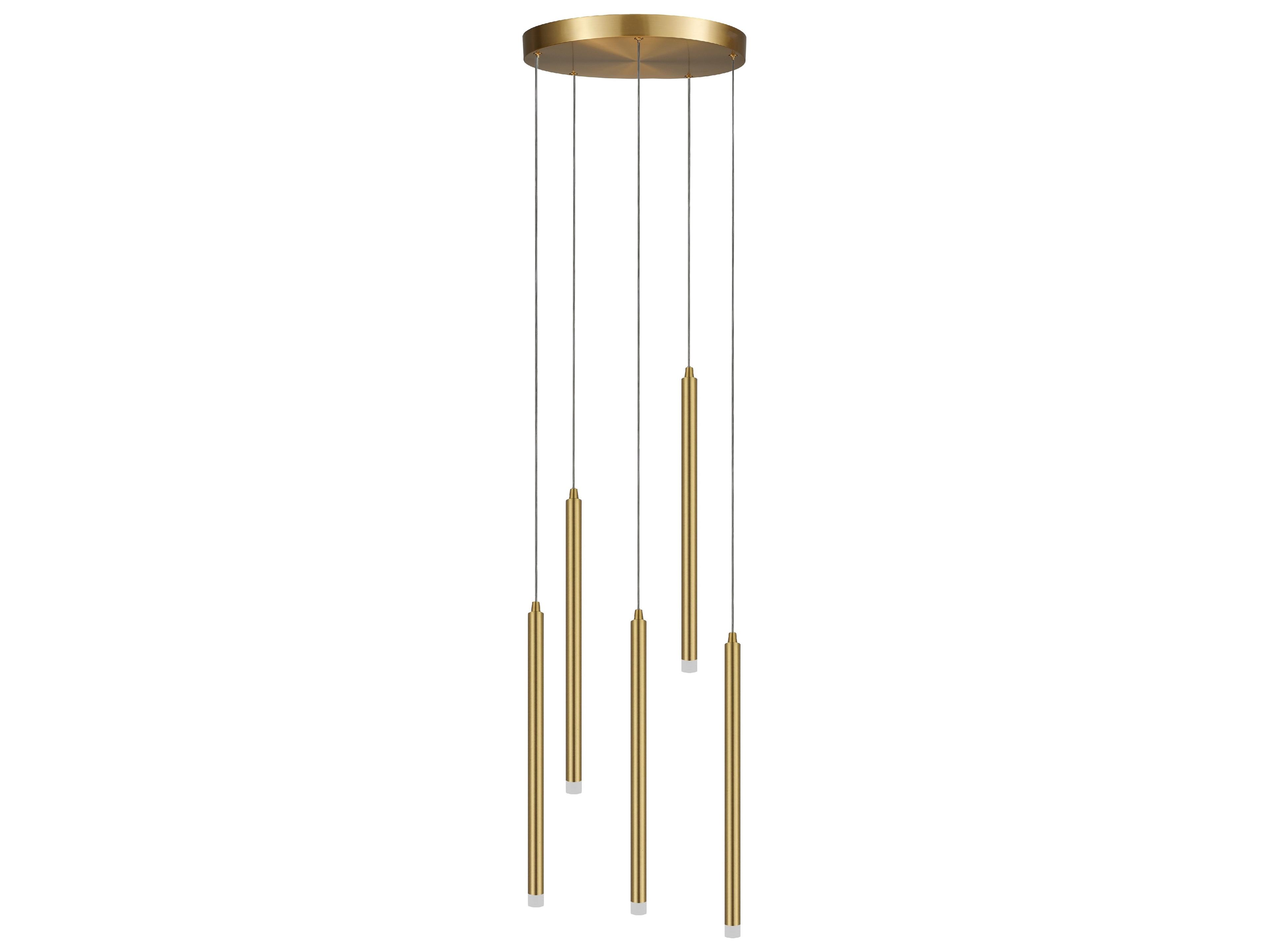 Dainolite Sanya 5-Light Aged Brass Linear Pendant