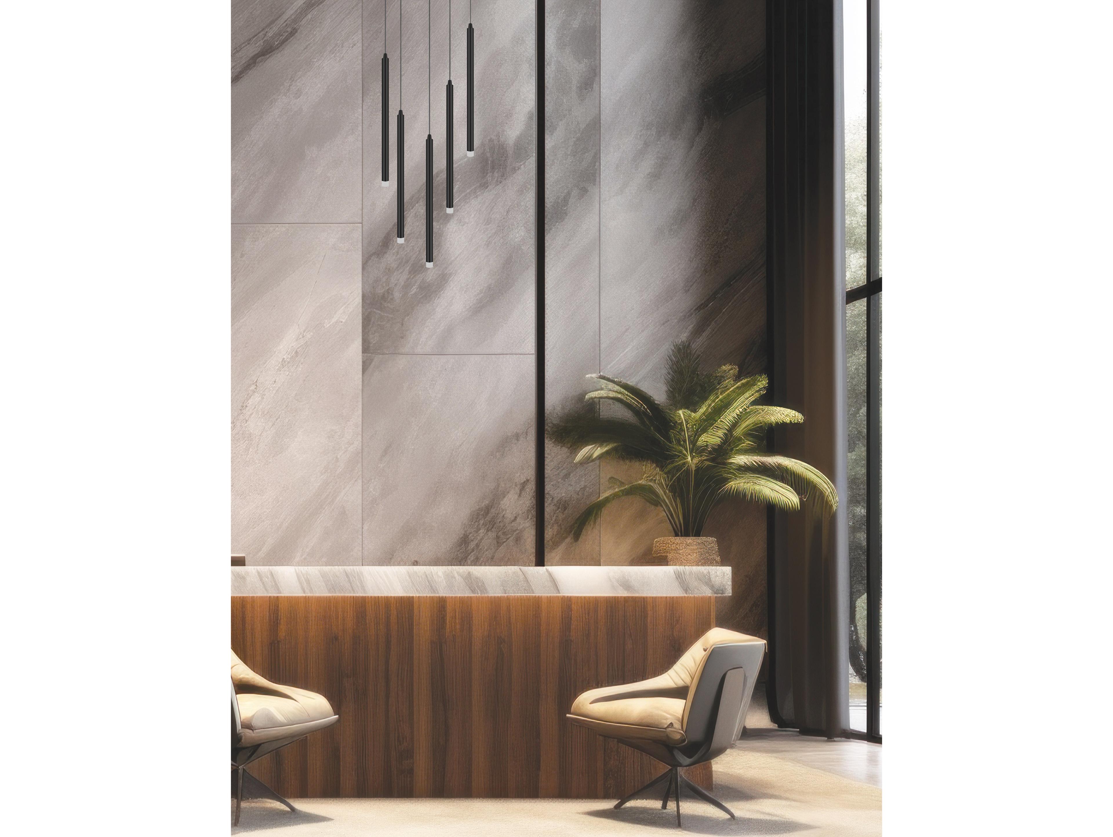 Dainolite Sanya 5-Light Matte Black Linear Pendant