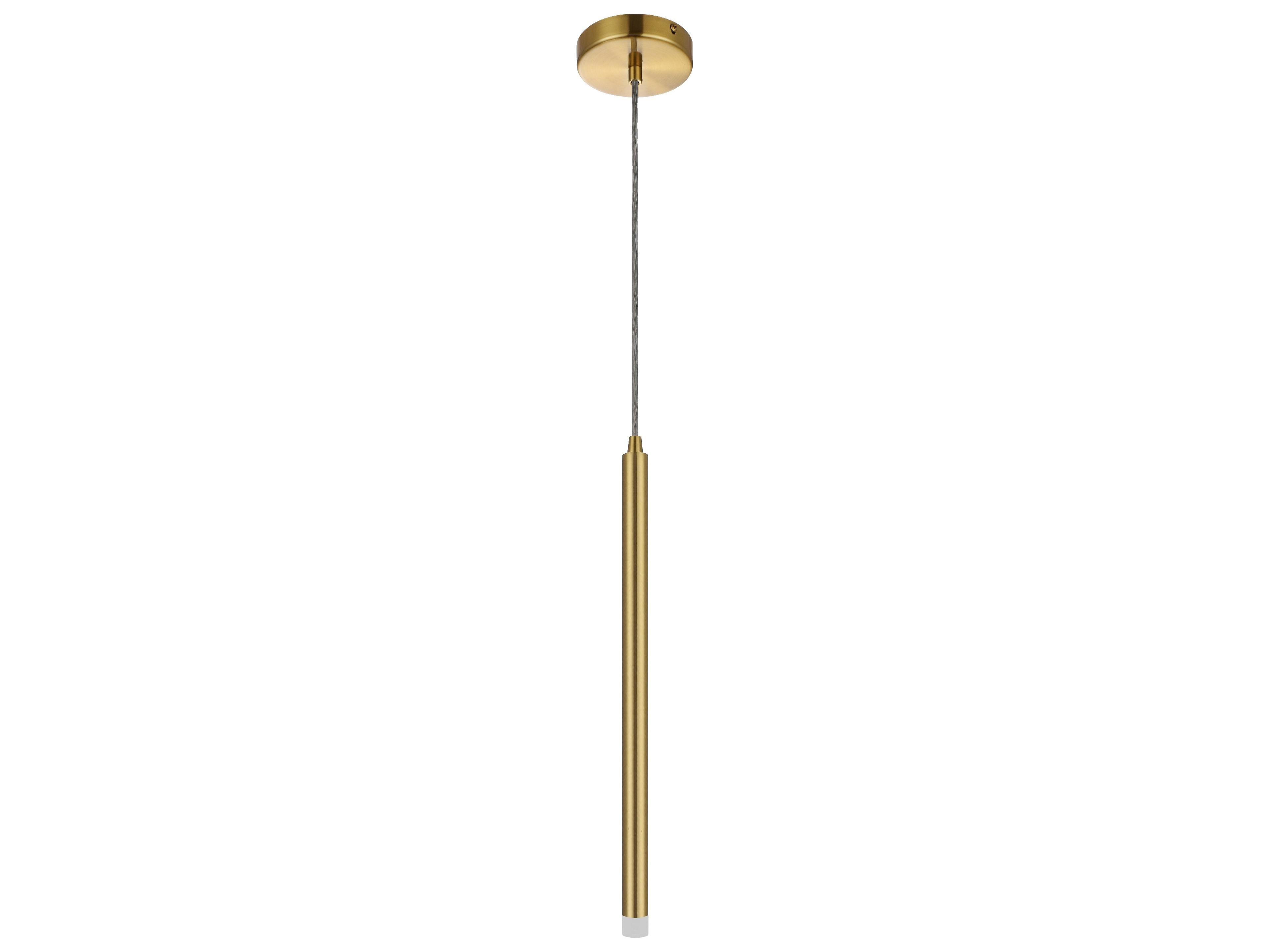 Dainolite Sanya 1-Light Aged Brass Linear Mini Pendant