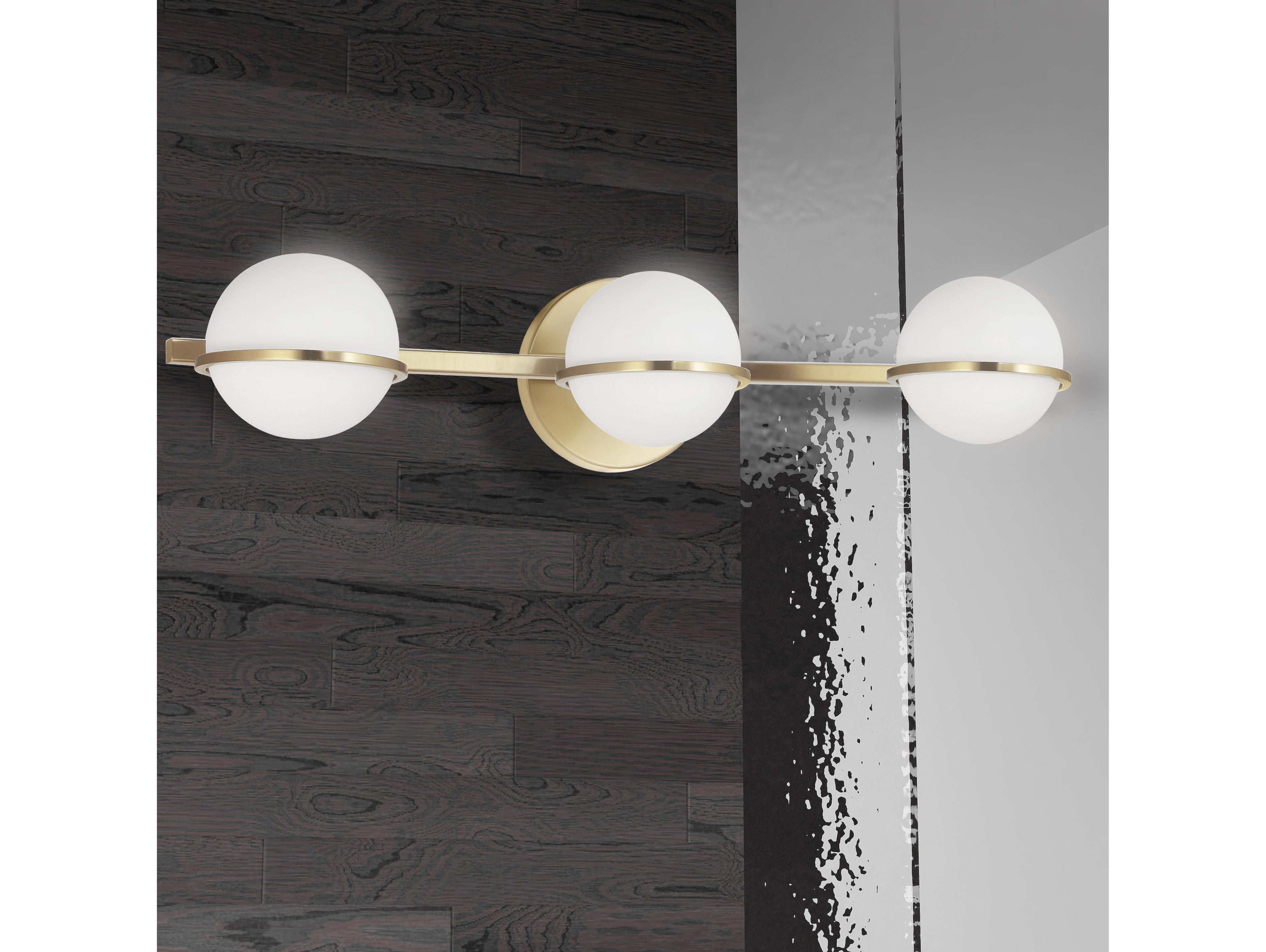 Dainolite Sofia 3-Light Aged Brass Vanity Light