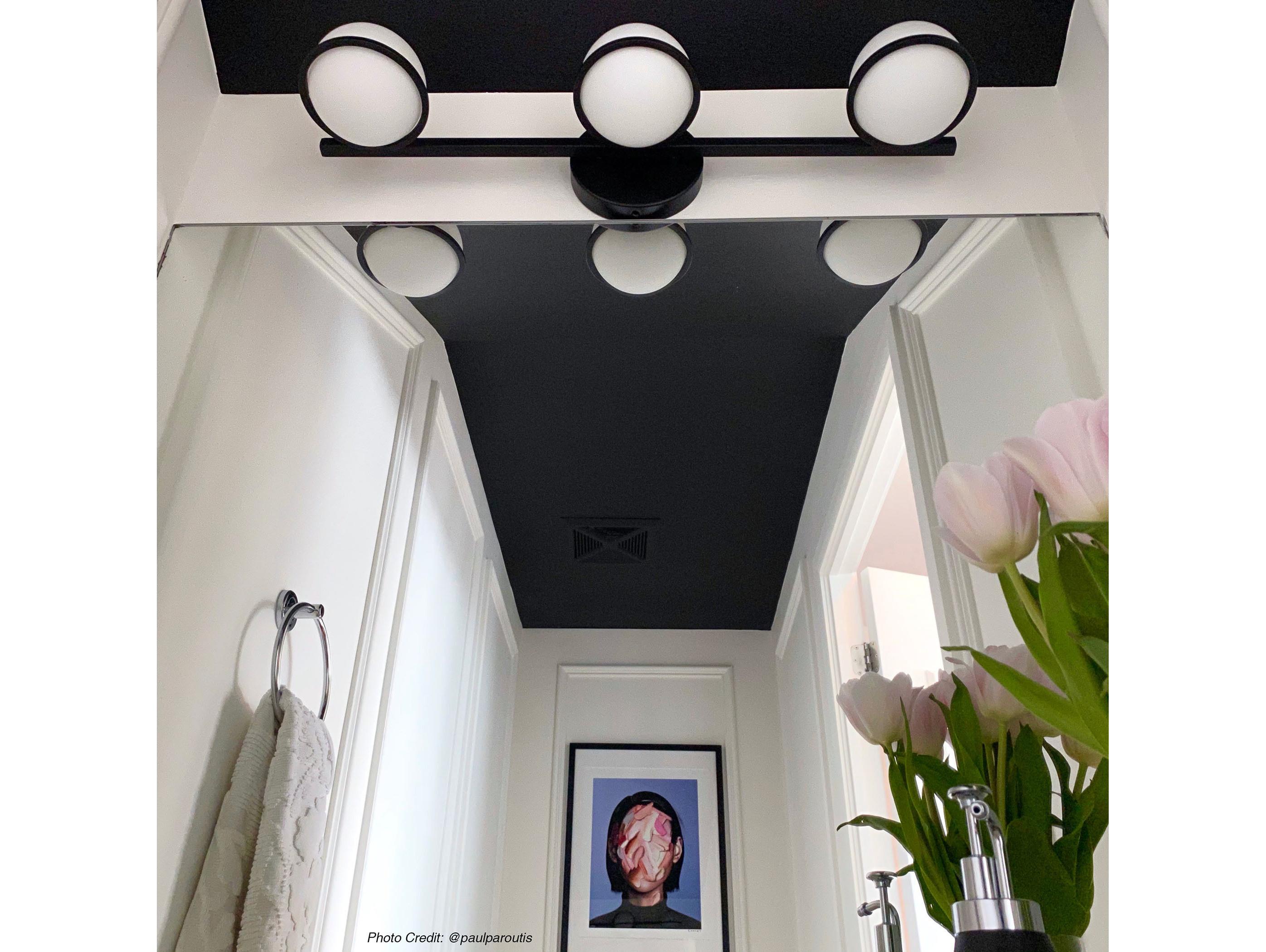 Dainolite Sofia 3-Light Matte Black Vanity Light