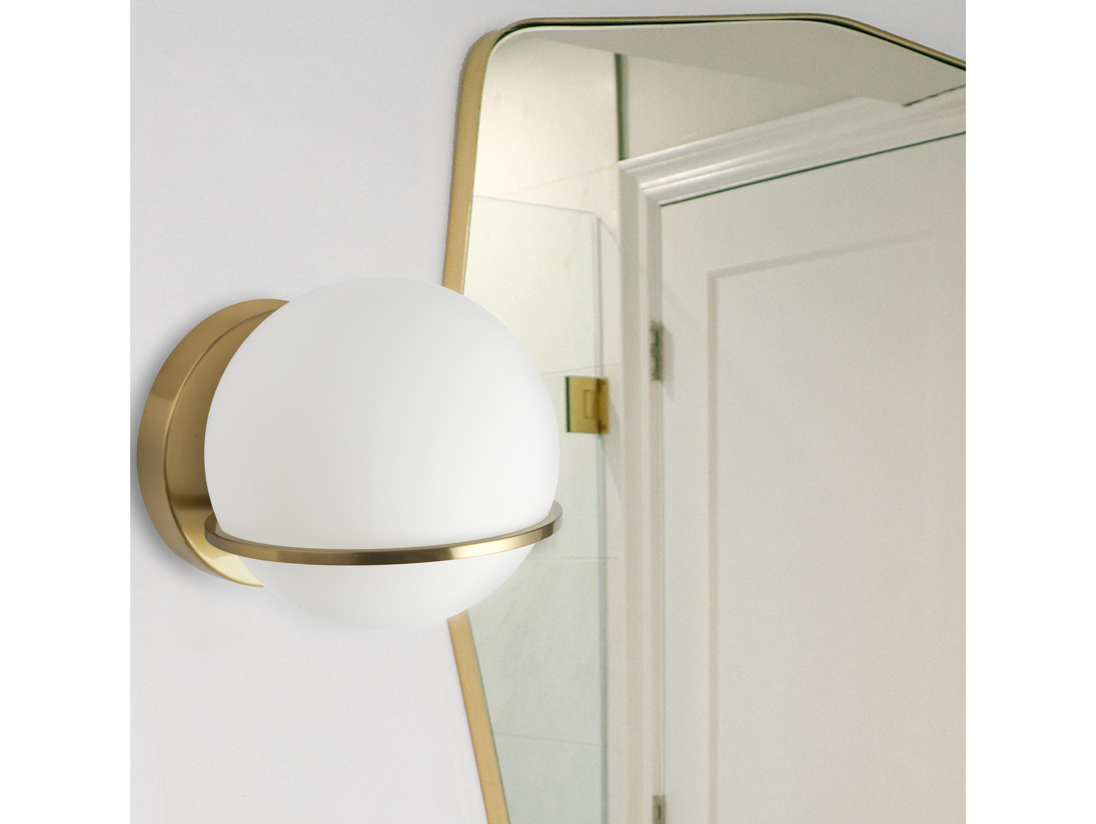 Dainolite Sofia 1-Light Aged Brass Wall Sconce