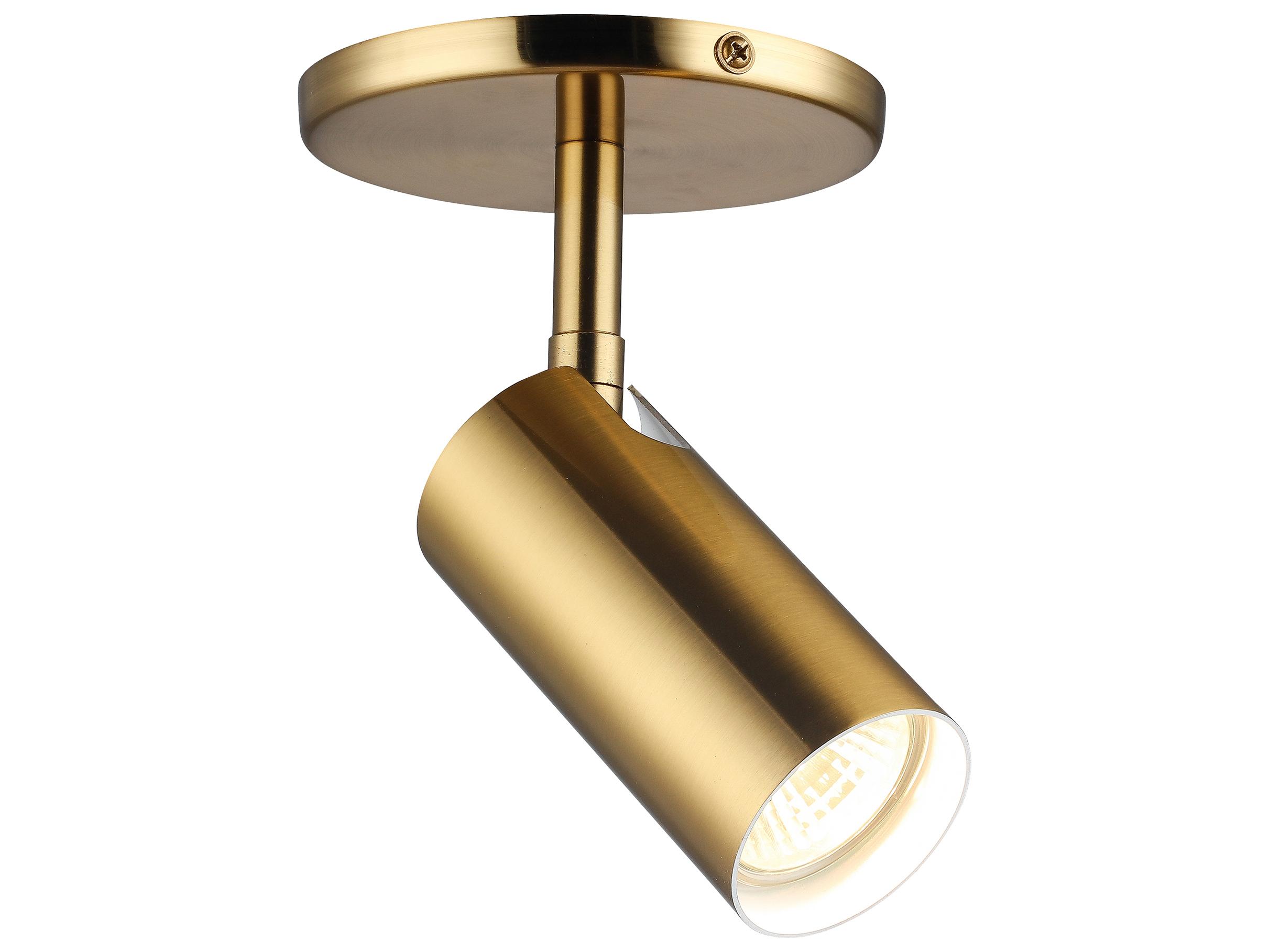 Dainolite Stanly 1-Light Aged Brass Cylinder Spot Light