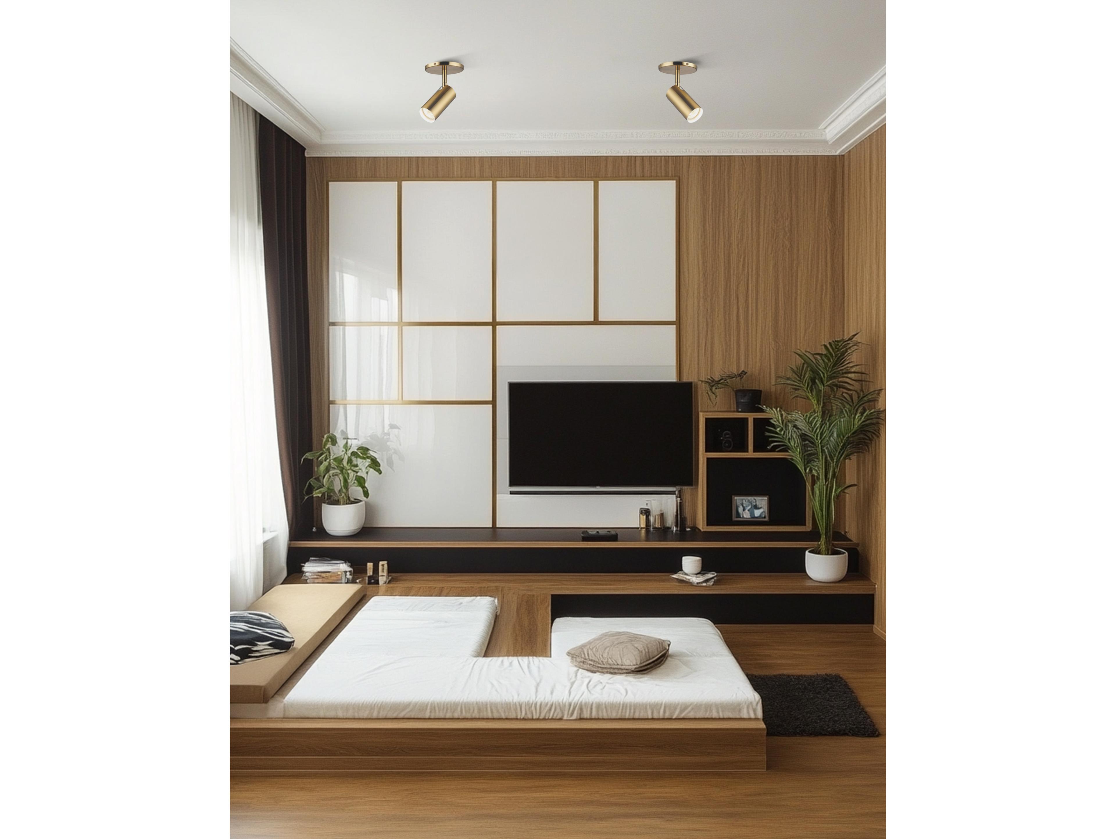 Dainolite Stanly 1-Light Aged Brass Cylinder Spot Light