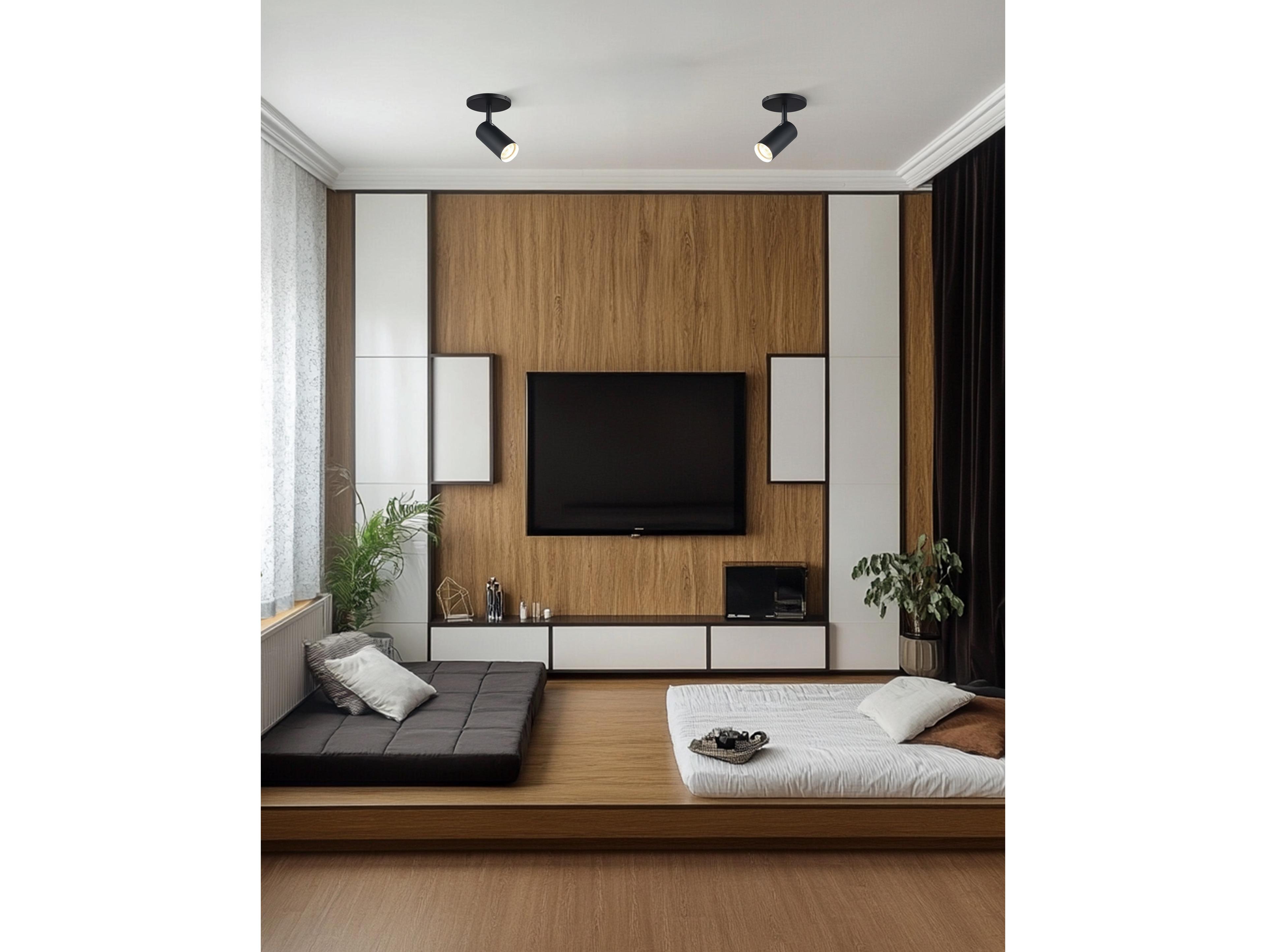 Dainolite Stanly 1-Light Matte Black Cylinder Spot Light