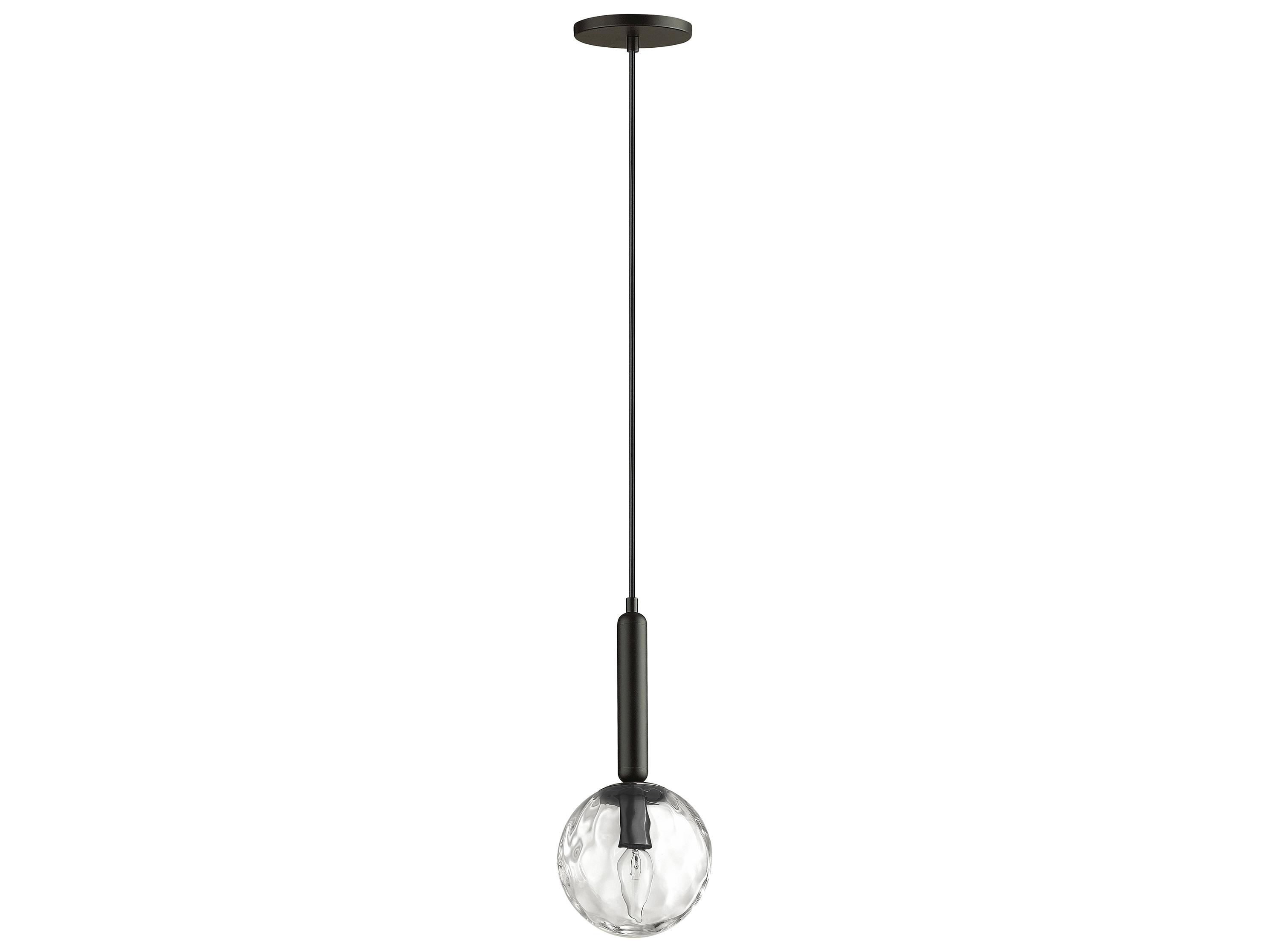 Dainolite Tara 1-Light Matte Black Globe Mini Pendant