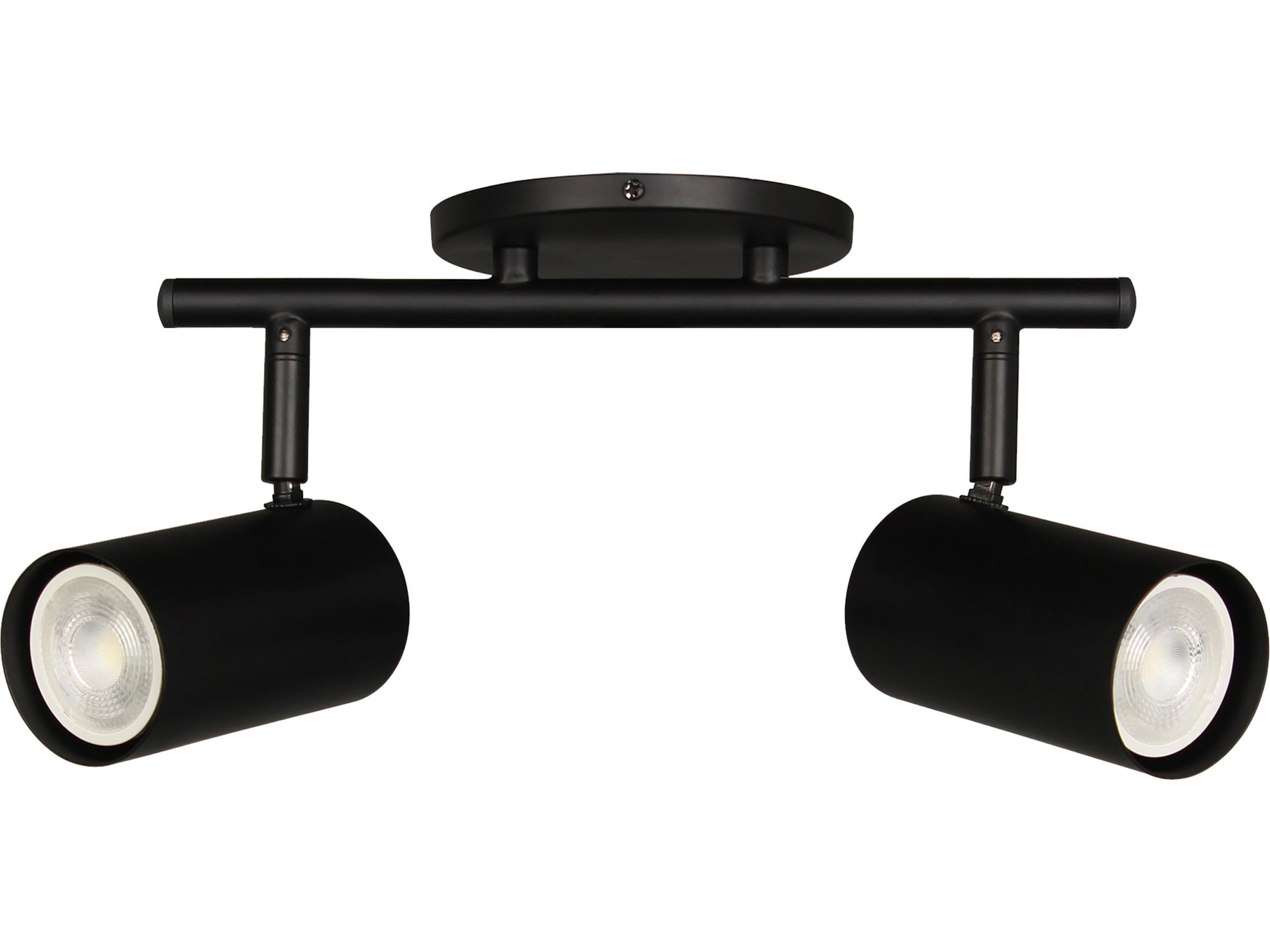 Dainolite Taylor 2-Light Matte Black Cylinder Track & Rail Light