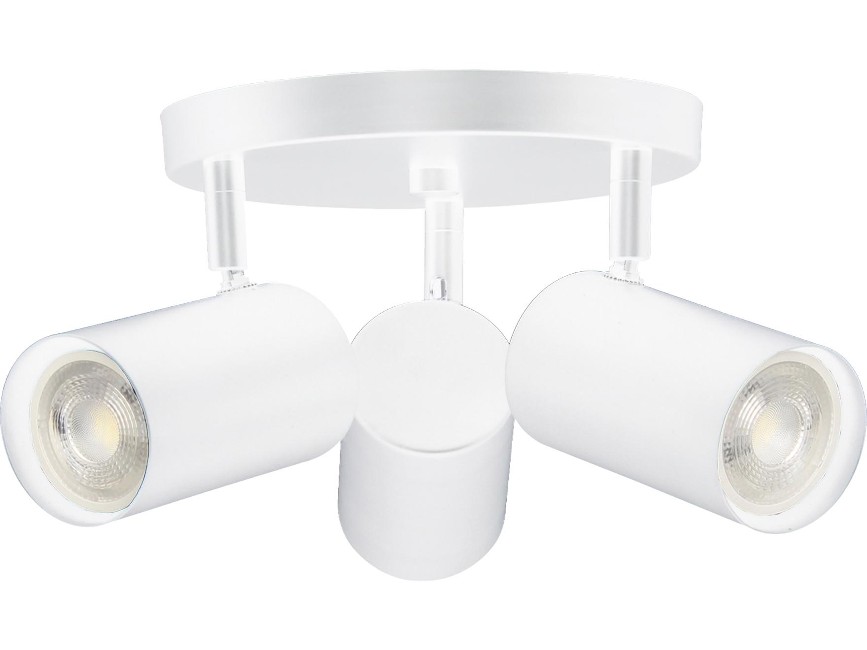 Dainolite Taylor 3-Light Matte White Cylinder Track & Rail Light