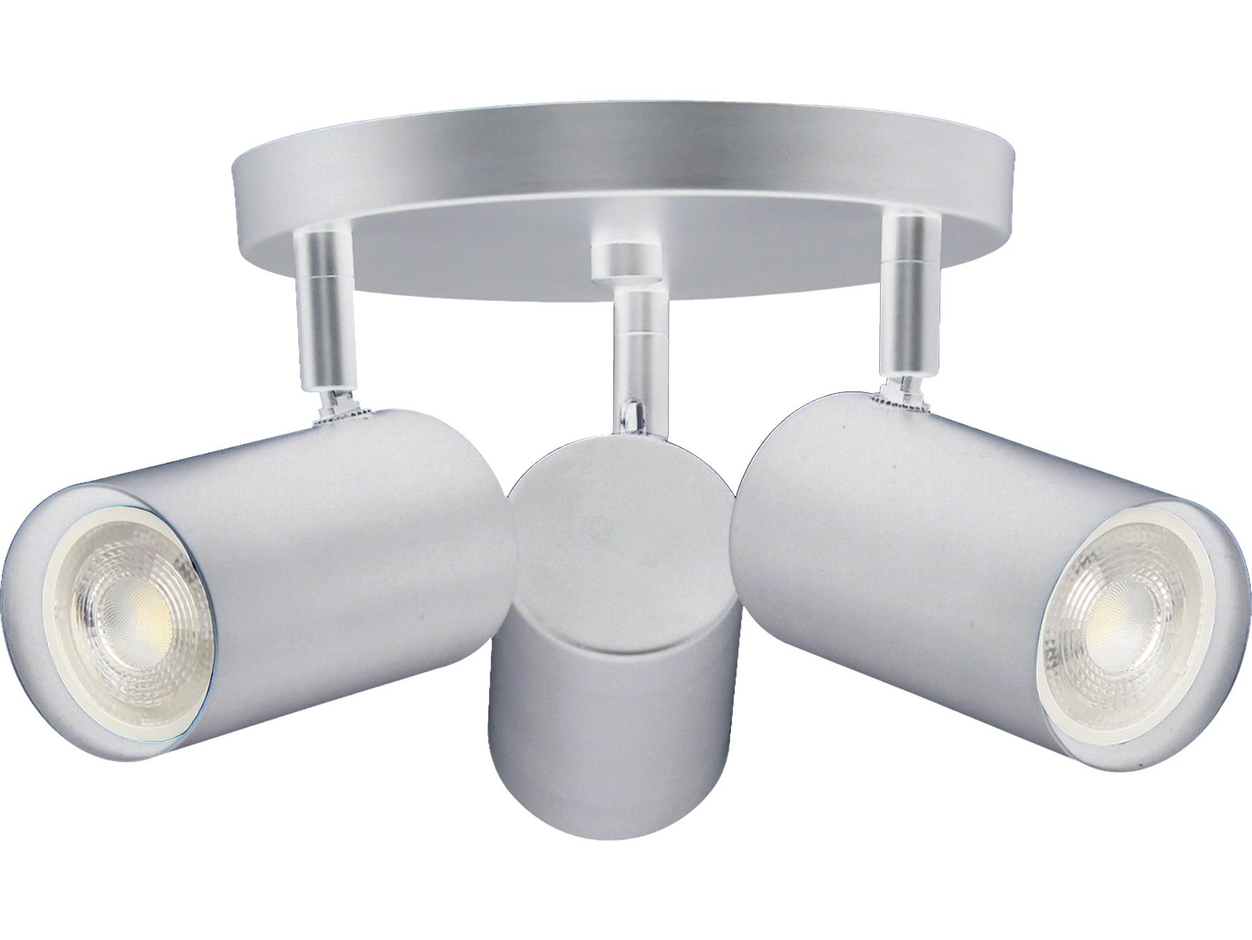 Dainolite Taylor 3-Light Satin Chrome Cylinder Track & Rail Light
