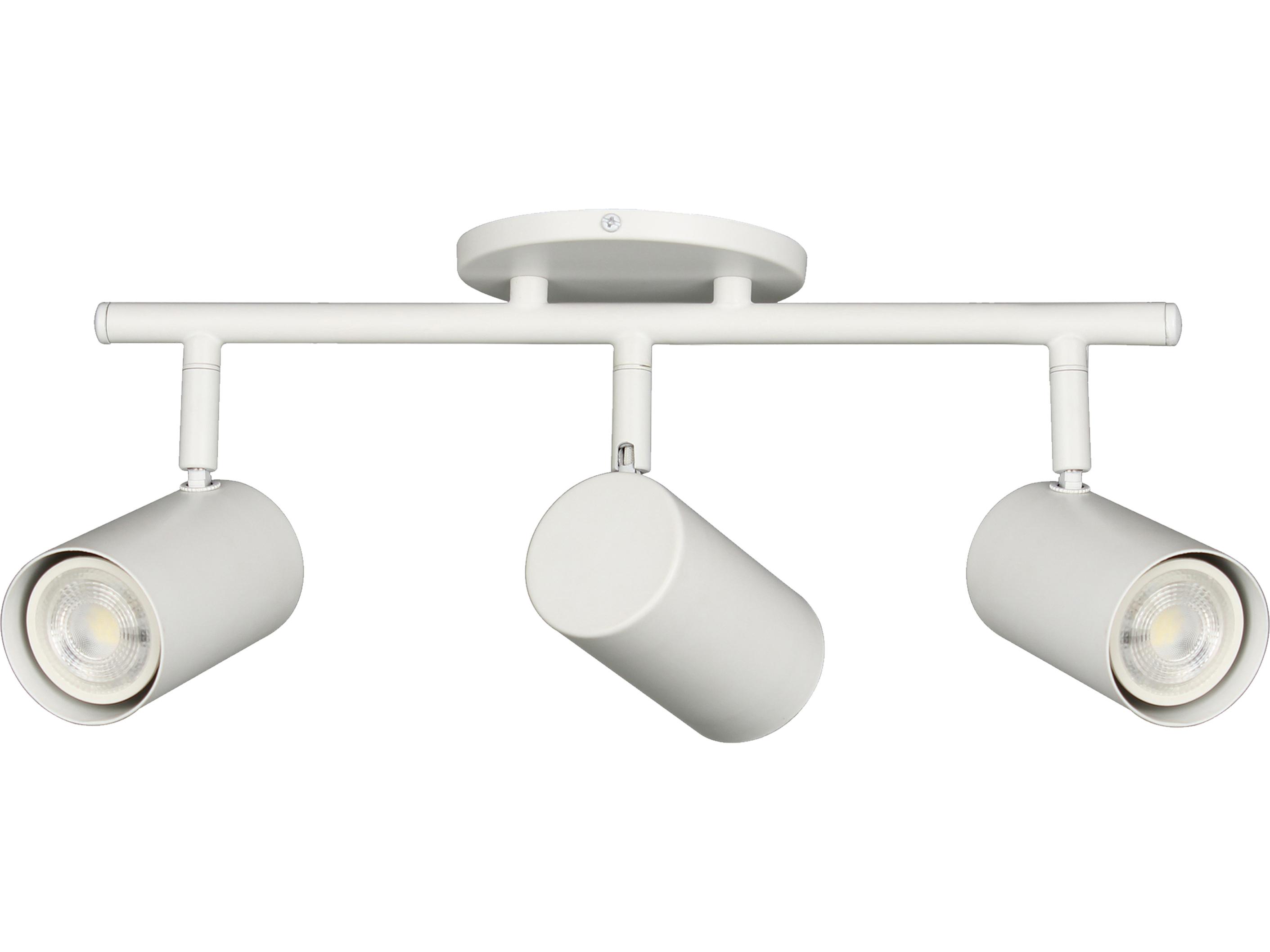 Dainolite Taylor 3-Light Matte White Cylinder Track & Rail Light