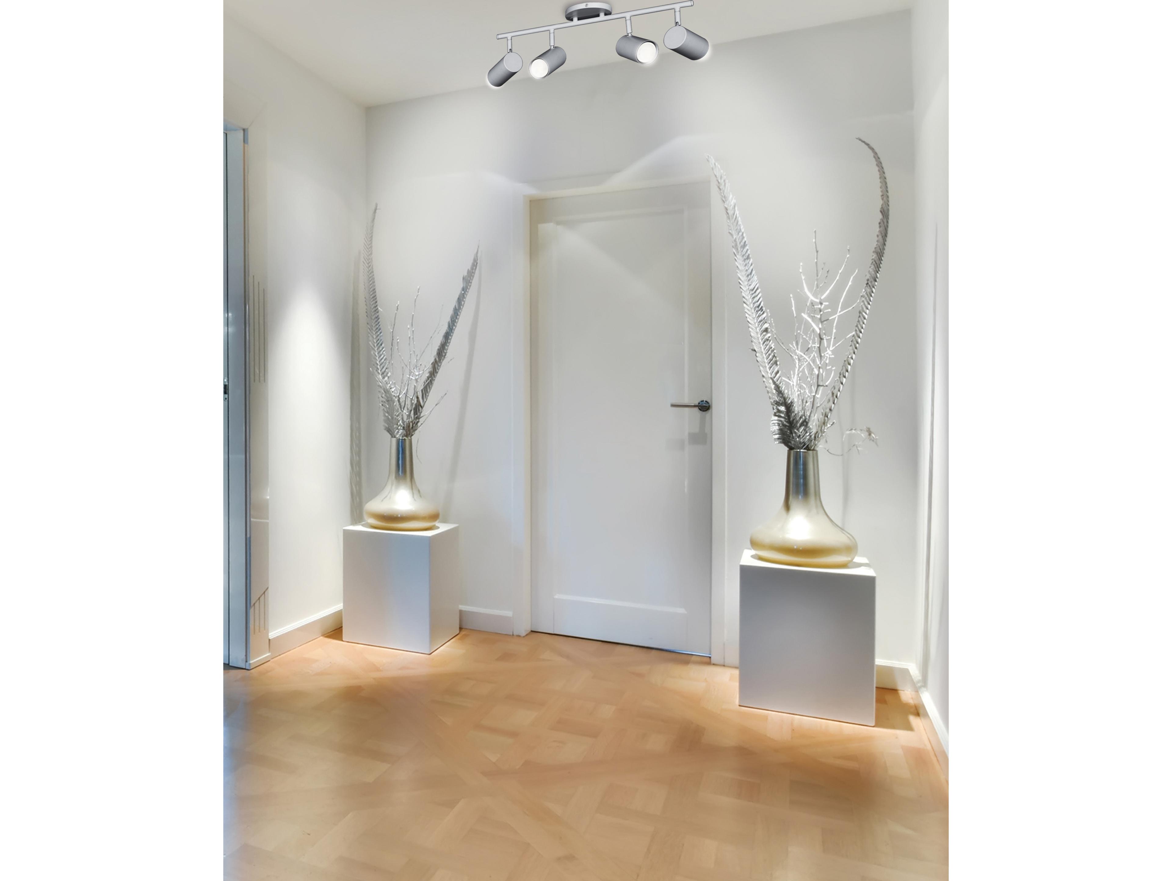 Dainolite Taylor 4-Light Satin Chrome Cylinder Track & Rail Light