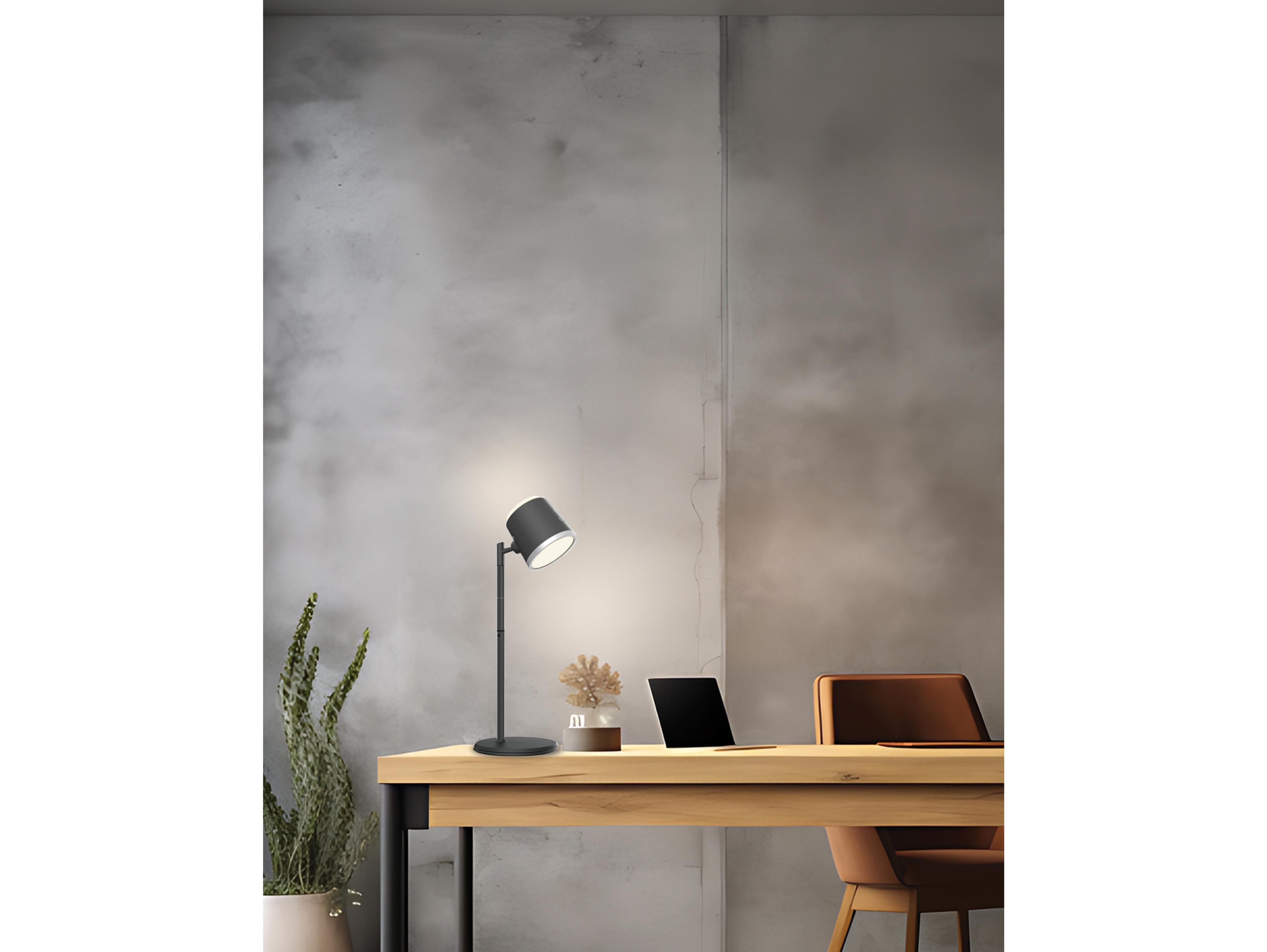 Dainolite Tram Matte Black Desk Lamp