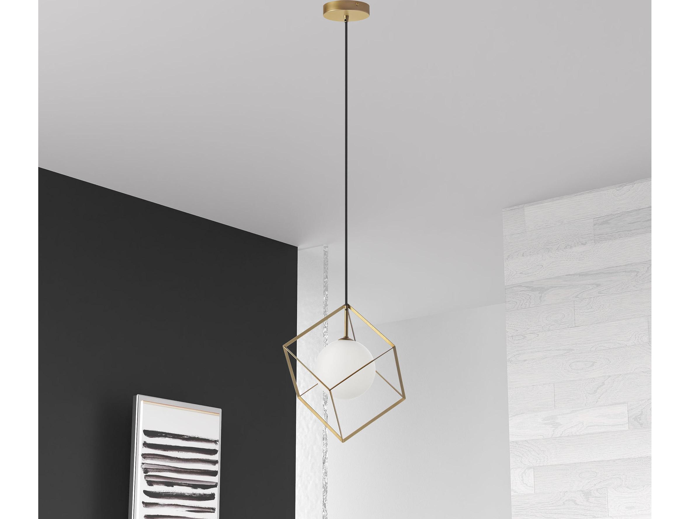 Dainolite Thomson 1-Light Gold Geometric Mini Pendant