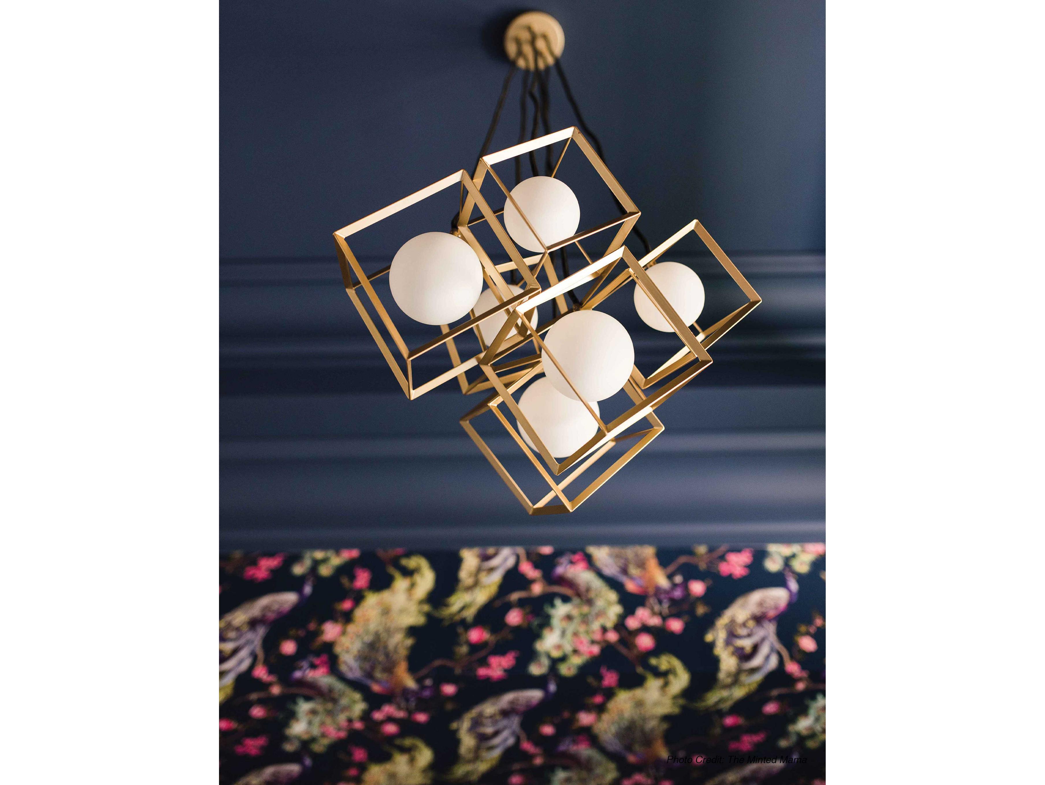 Dainolite Thomson 6-Light Gold Geometric Pendant