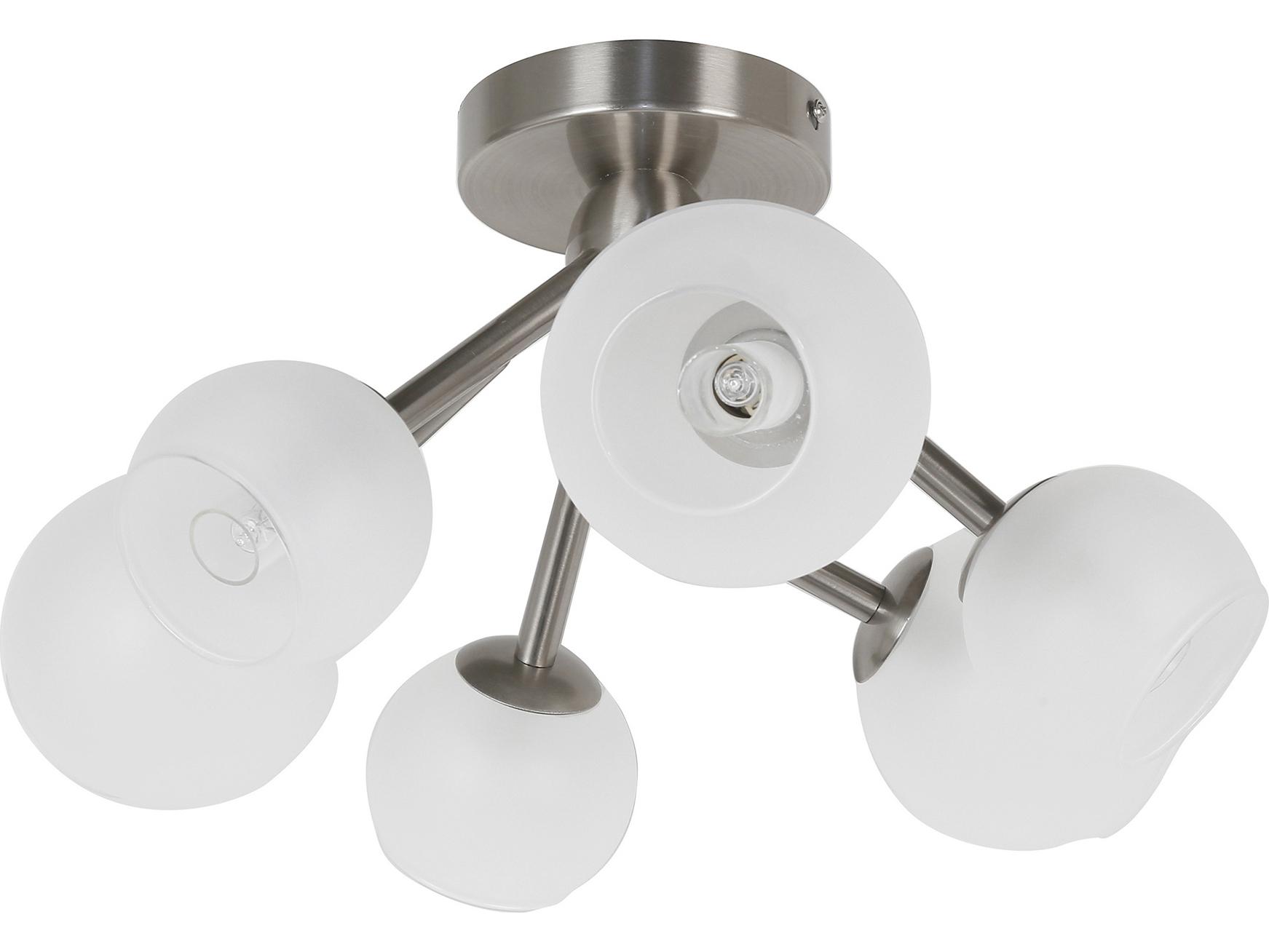 Dainolite Tanglewood 6-Light Satin Chrome Sputnik Semi Flush Mount
