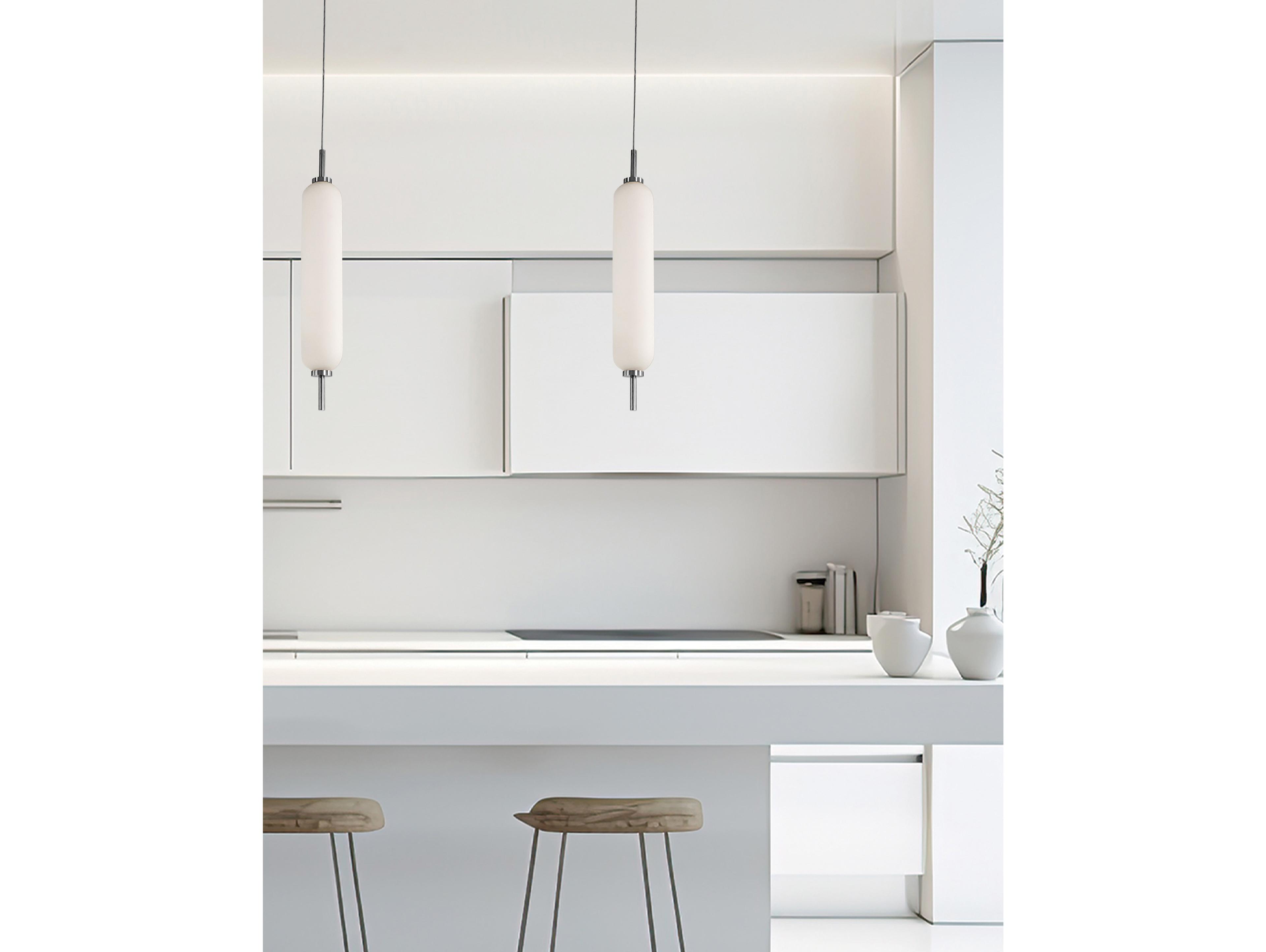 Dainolite Typha 1-Light Polished Chrome Cylinder Mini Pendant