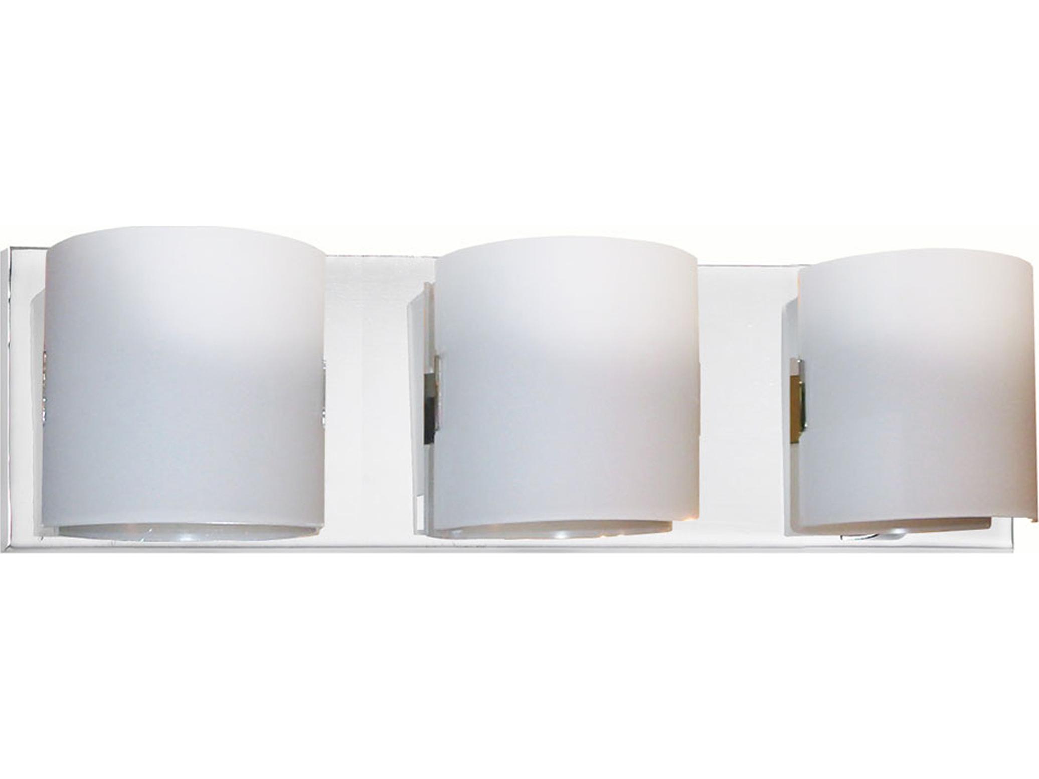 Dainolite Sanctuary 3-Light Polished Chrome Vanity Light