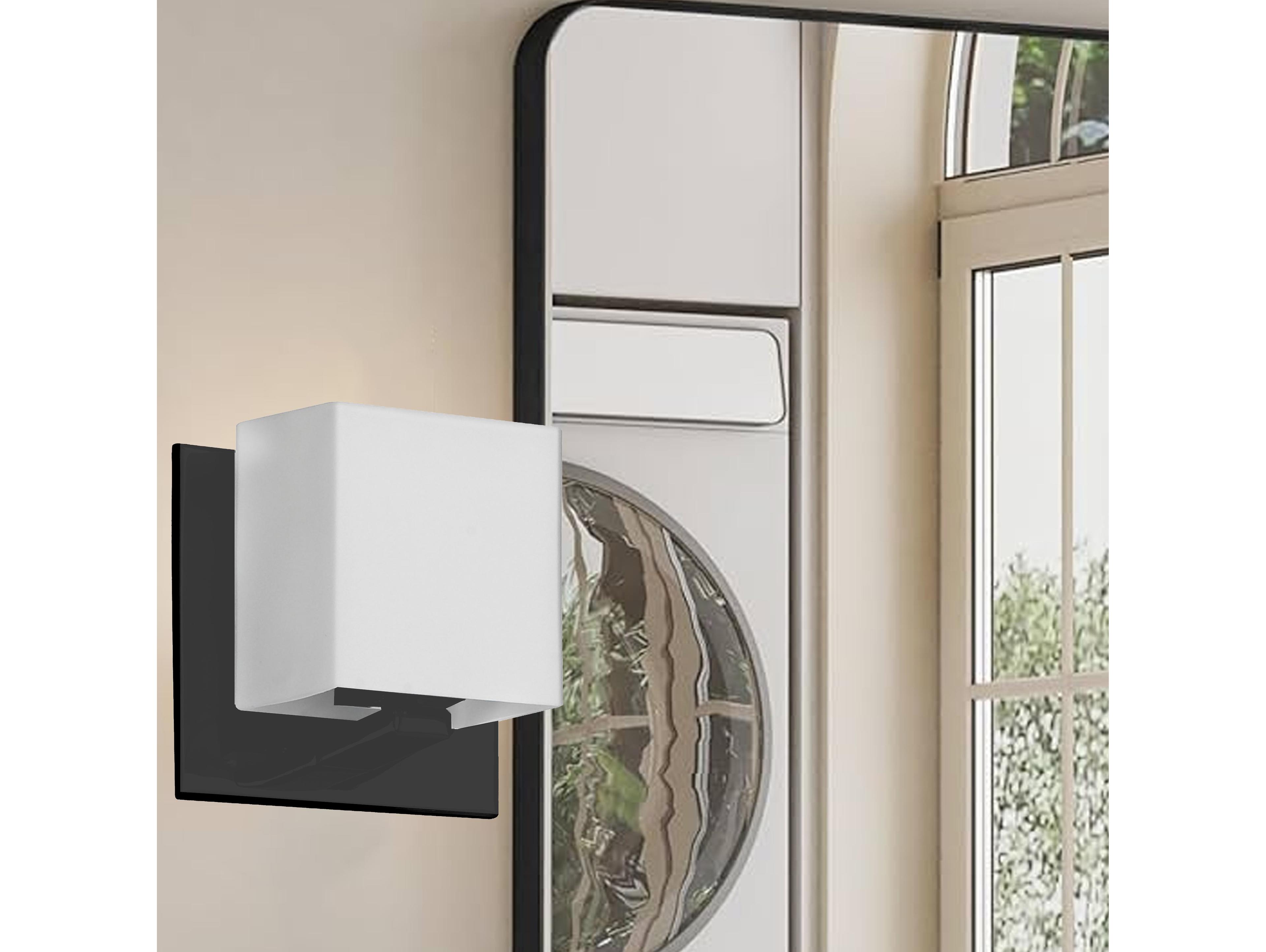 Dainolite Verona 1-Light Matte Black Wall Sconce